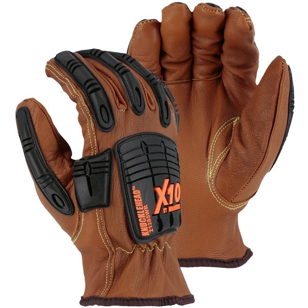 Cut Resistant Leather Drivers Gloves - Kevlar Lined Goatskin for Maximum Protection | 25 Cal Arc Flash, Impact, Puncture, Abrasion, Oil & Water Resistant (Pack of 12 Pairs) | Ideal for Construction, Automotive Work & Outdoor Activities