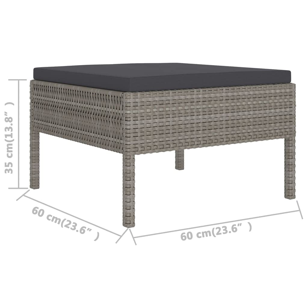 10-Piece Patio Lounge Set with Cushions - Durable Poly Rattan Outdoor Furniture - Weather-Resistant Gray Sectional Sofa for Garden, Patio & Poolside - Perfect for Relaxing, Entertaining & Outdoor Lounging