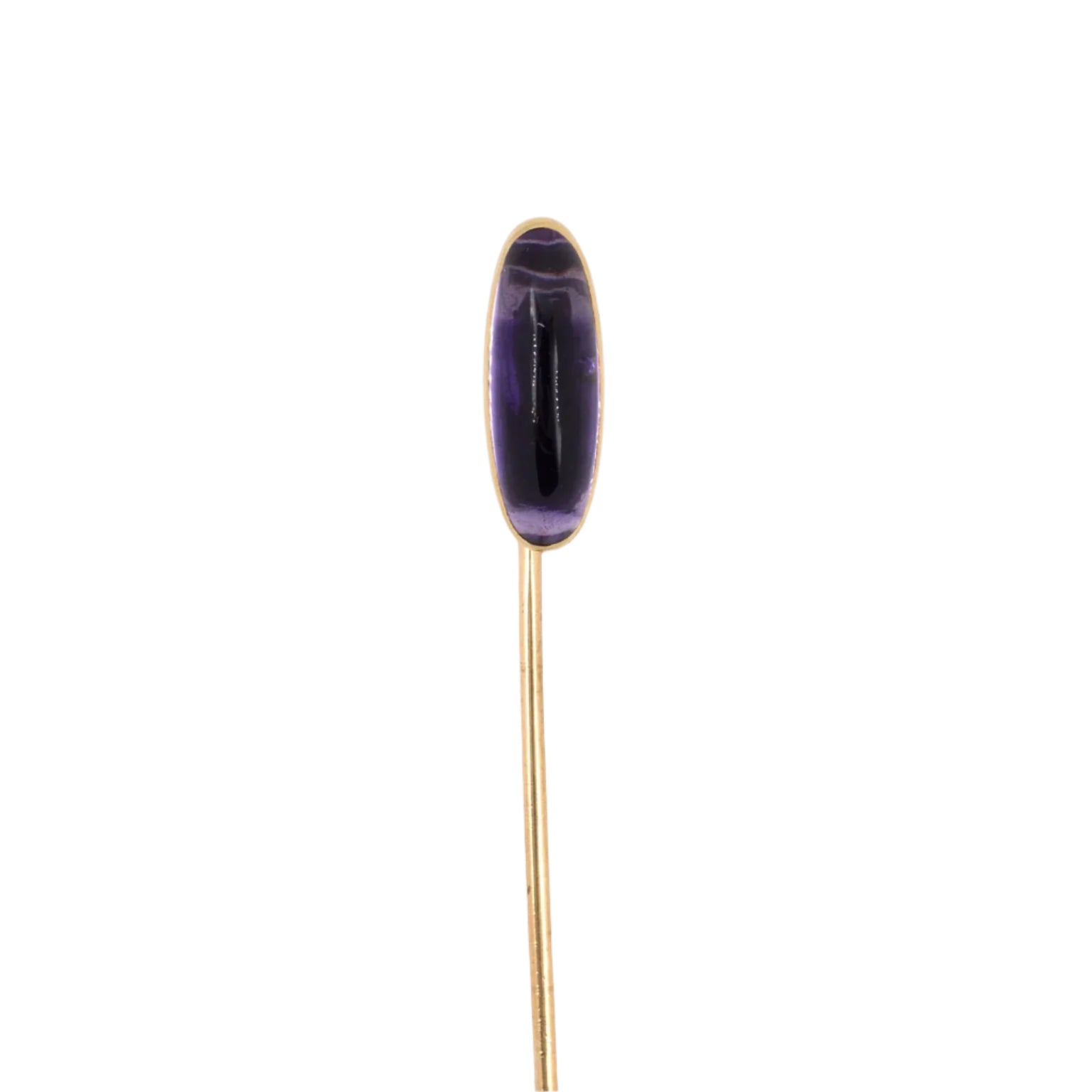 Victorian Carrington & Co. Amethyst Elongated Oval Stick Pin - Antique Jewelry for Collectors & Vintage Lovers - Perfect for Special Occasions, Weddings & Heirloom Gifts