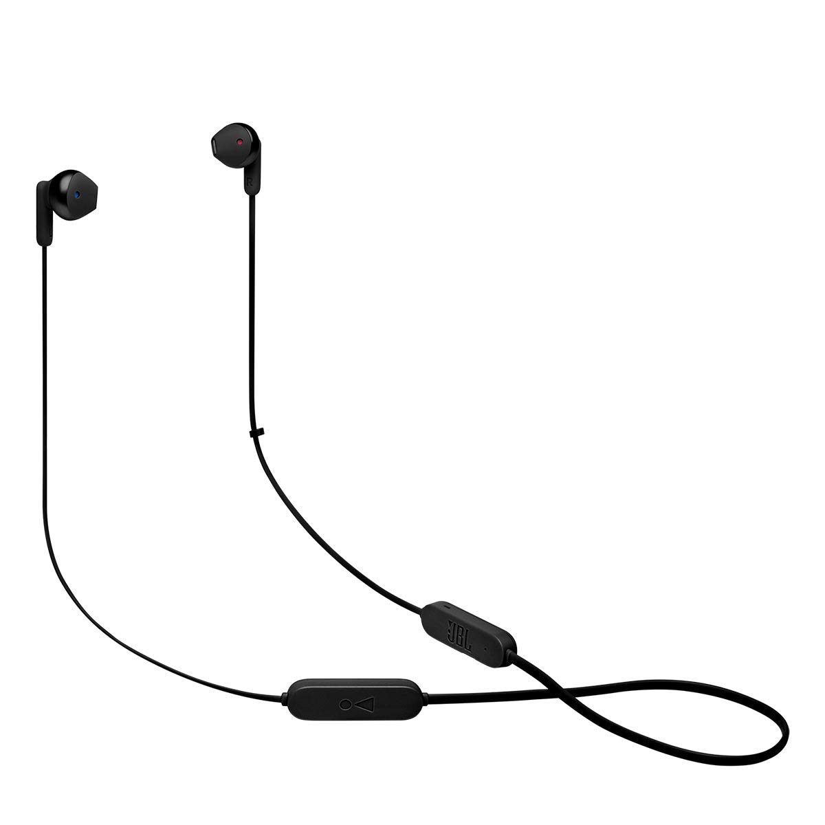 JBL Tune 215 Wireless Bluetooth Earbuds with Built-in Mic, 3-Button Remote & Flat Cable - Black (Compact Size) for Gym, Running & Daily Commute