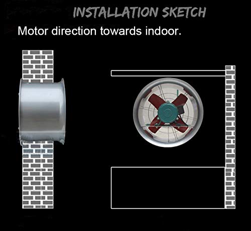 INTSUPERMAI 24 Inch 550W Industrial Axial Exhaust Fan - 220V Explosion Proof Wall Mount Ventilation Fan with Protective Net - Perfect for Warehouse, Workshop, and Factory Ventilation