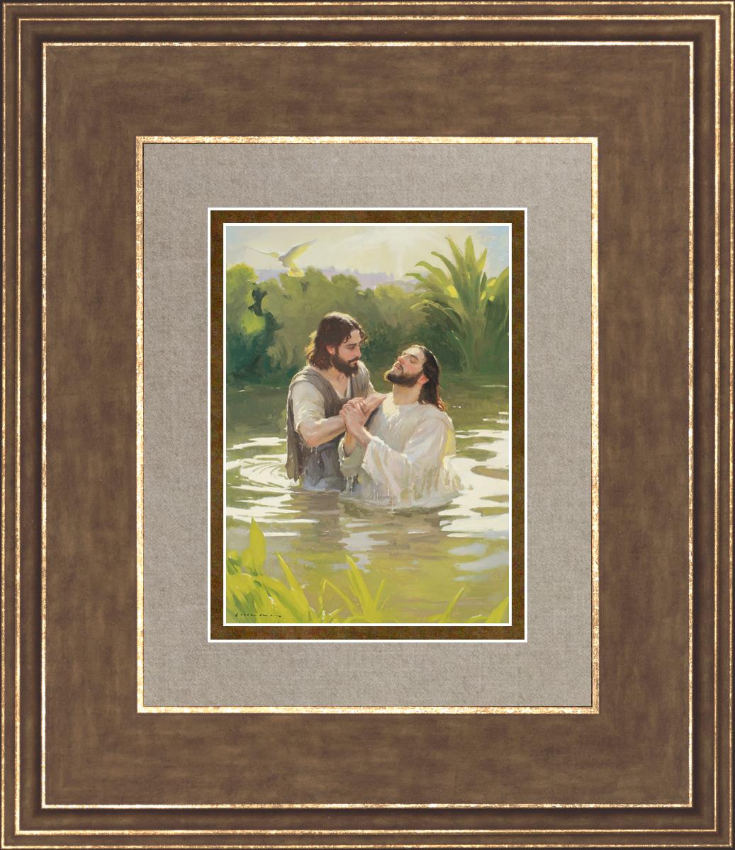 Baptism of The Savior - Religious Christian Wall Art for Home & Church Decor - Perfect for Baptism Ceremonies & Spiritual Inspiration
