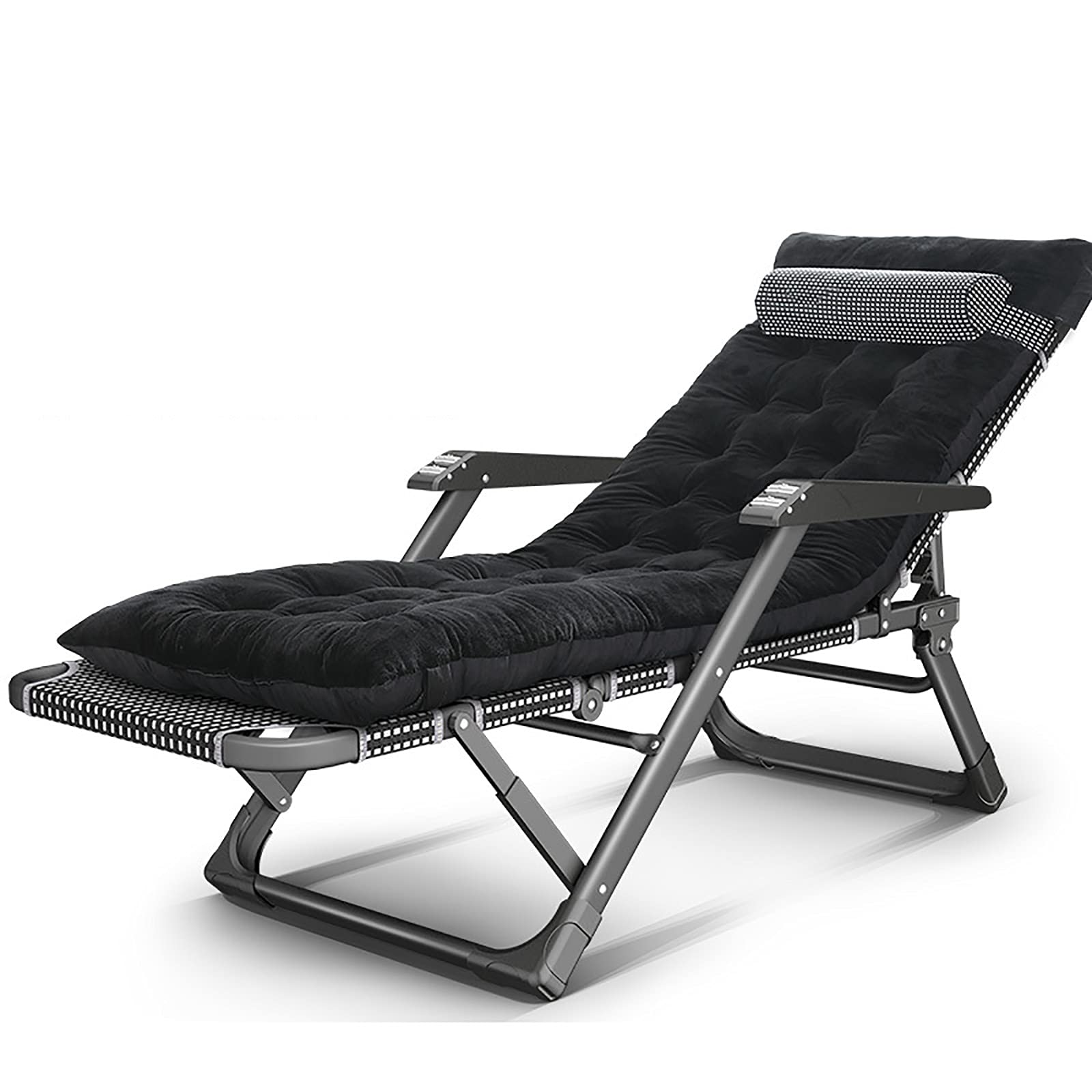 Premium Folding Sun Lounger - Heavy Duty 150kg Capacity Outdoor Reclining Chair with Adjustable Headrest for Garden, Patio, Poolside & Beach Relaxation | Perfect for Sunbathing, Lounging & Backyard Comfort