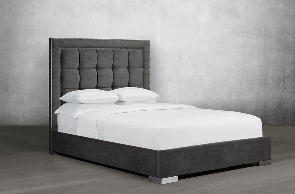 Canadian Made Willow Platform Bed Frame - Solid Wood Queen Size Bed with Headboard | Modern Minimalist Design for Bedroom, Guest Room & Dorm