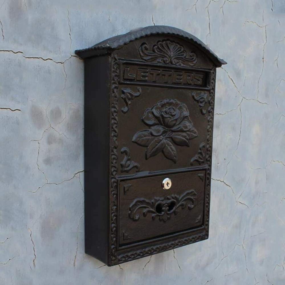 Wall Mounted Mailbox with Newspaper Holder - Outdoor Rustproof Metal Mailbox for Home, Garden, and Yard - Perfect for Newspapers, Letters, and Small Packages