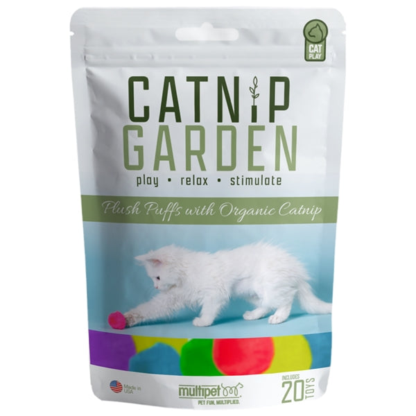 Organic Catnip Puffs for Cats - 20 Pack Natural Cat Treats for Indoor & Outdoor Play, Training & Relaxation - Perfect for Kittens & Adult Cats