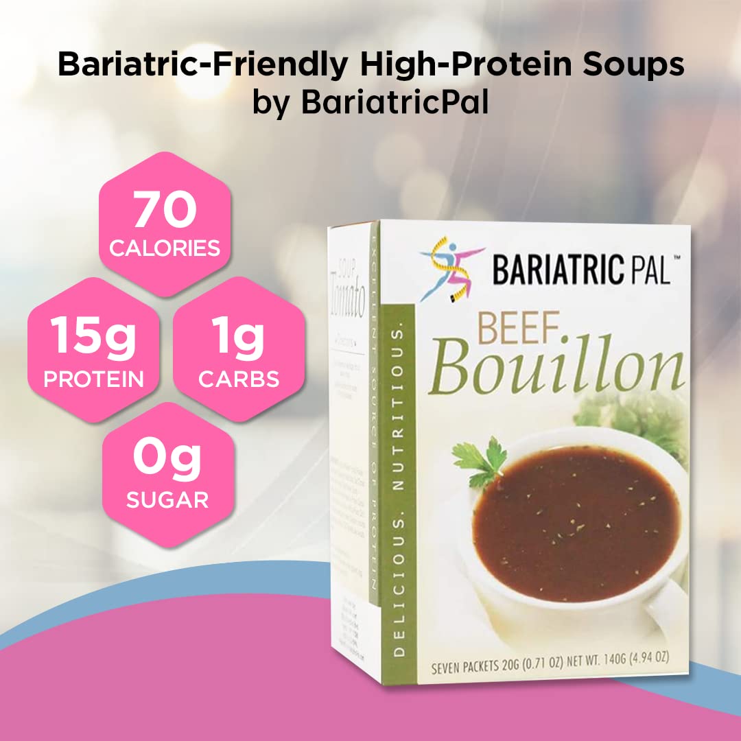 BariatricPal High Protein Beef Bouillon Soup - Low Carb, Keto-Friendly Meal Replacement for Weight Loss & Bariatric Surgery Recovery - Perfect for Post-Op Diets & Healthy Lifestyle