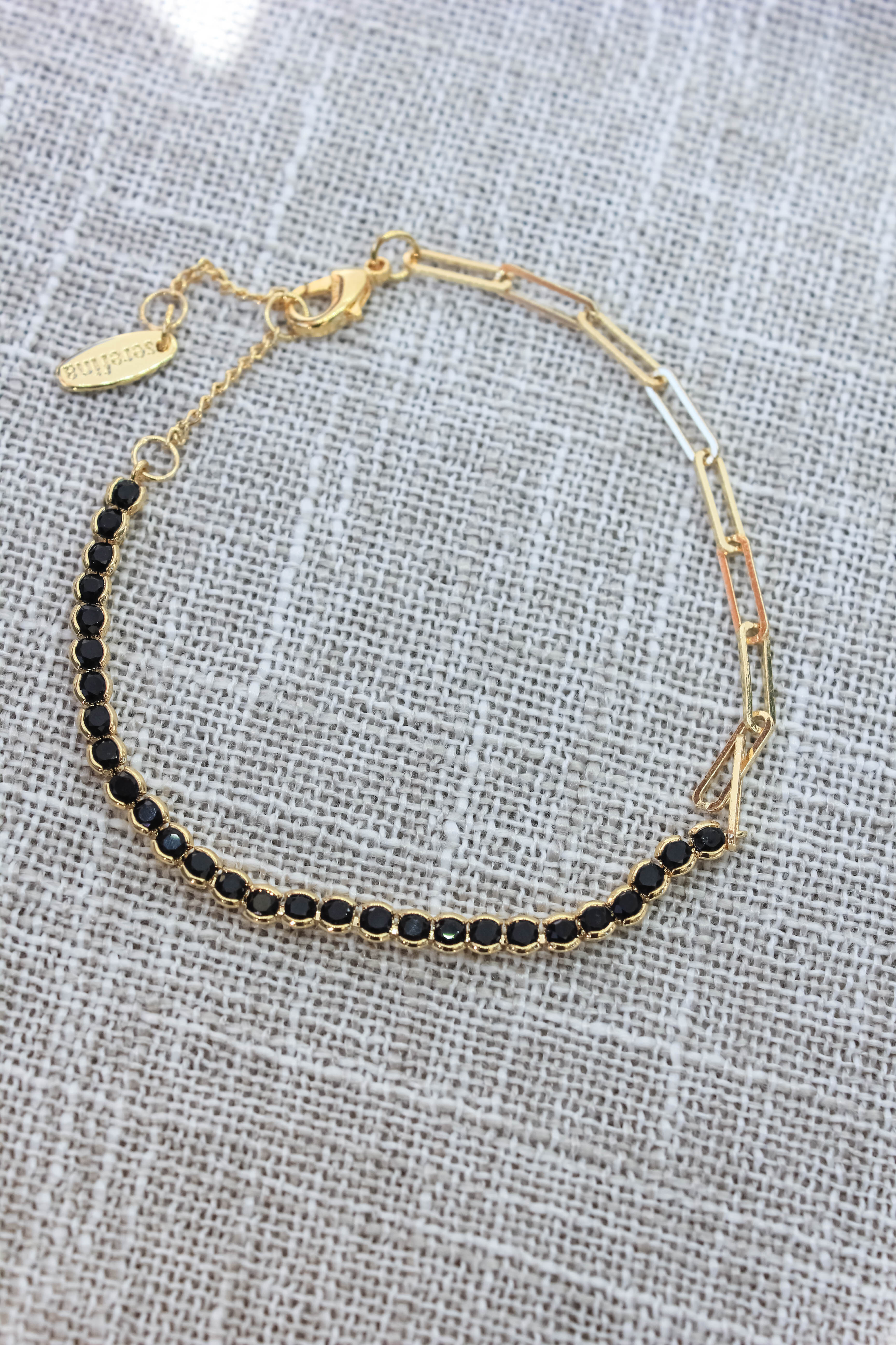 Elegant Half Chain Tennis Bracelet for Women - Dainty Gold & Silver Bracelet for Everyday Wear - Perfect for Parties, Weddings & Special Occasions