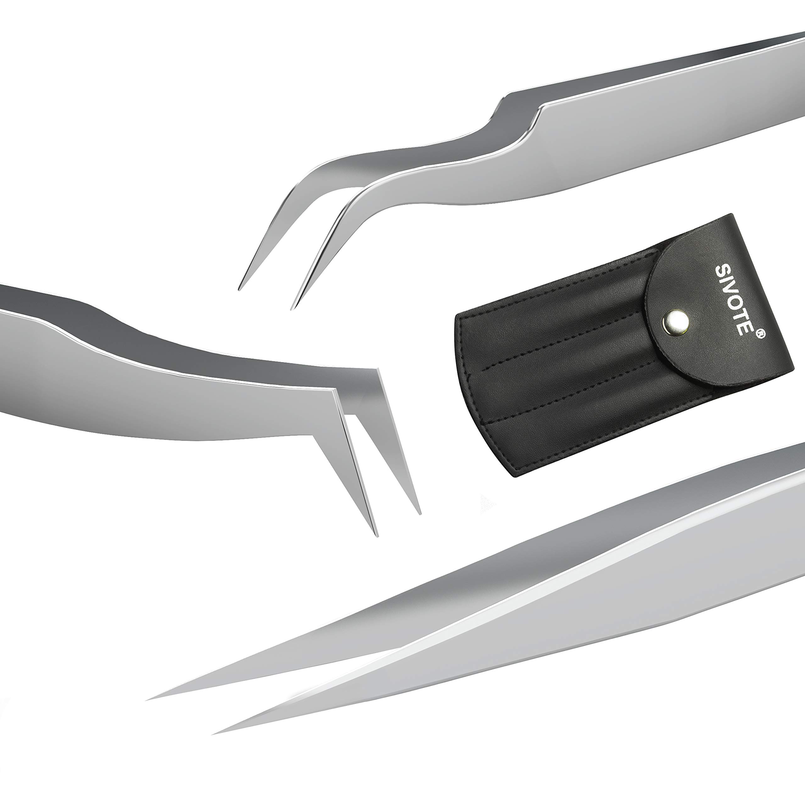 SIVOTE Professional Eyelash Extension Tweezers - Volume, Isolation & Classic Lash Tools for Salon & Home Use - Perfect for Lash Artists & DIY Beauty Enthusiasts