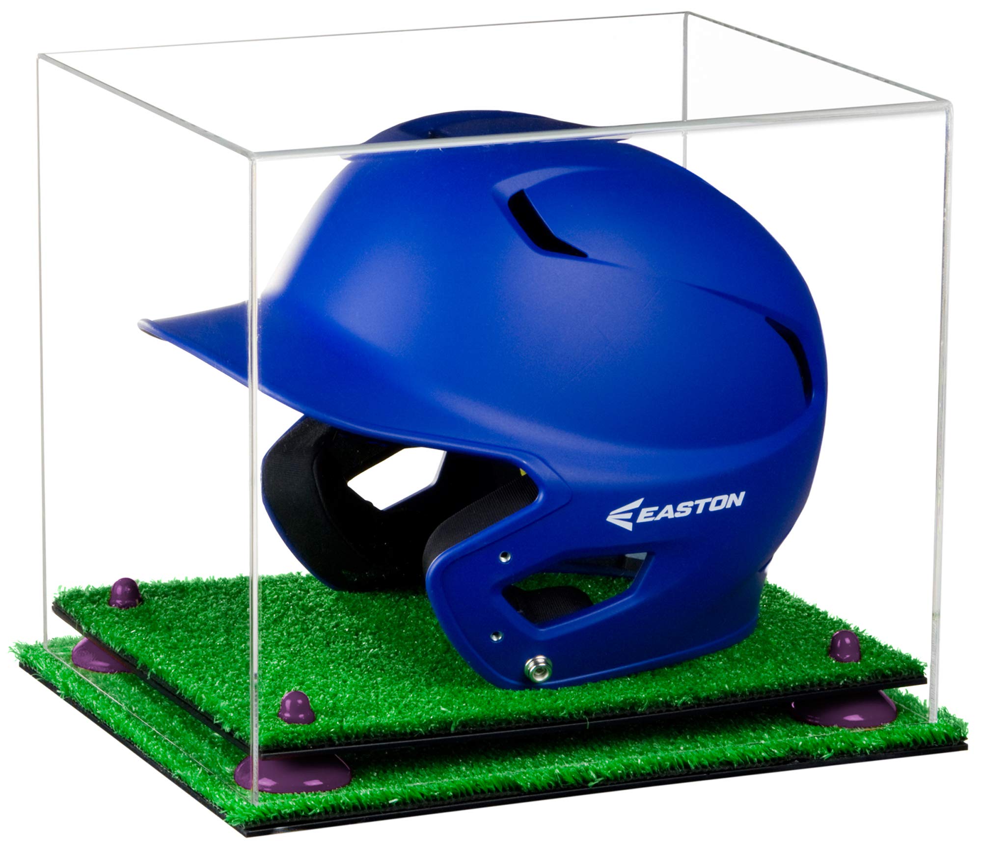 Clear Acrylic Baseball Batting Helmet Display Case - UV Protection & Dustproof for Collectible Helmets - Perfect for Sports Memorabilia, Man Cave Decor, and Trophy Showcase