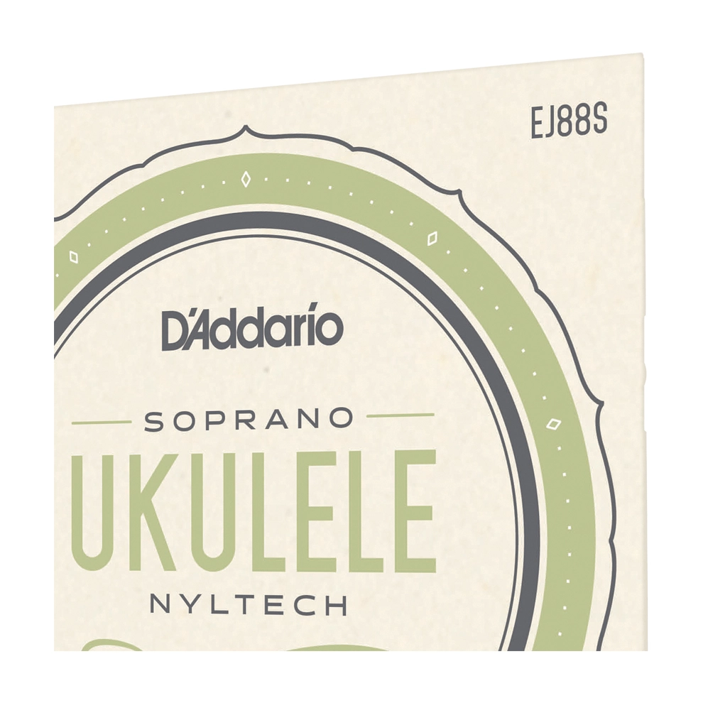 D'Addario EJ88S Nyltech Soprano Ukulele Strings - Premium Nylon Ukulele Strings for Warm Tone & Smooth Playability | Perfect for Beginners, Professionals & Live Performances