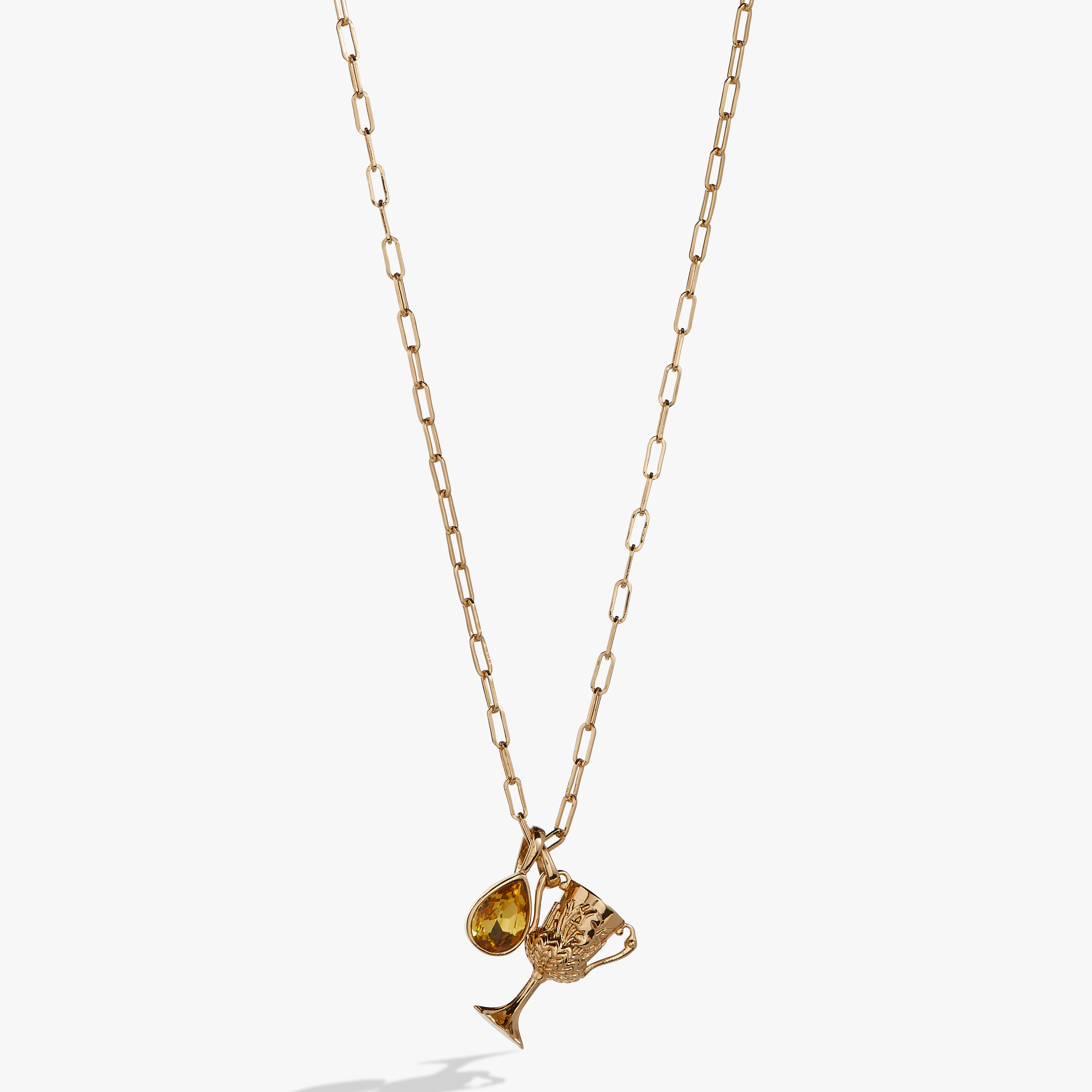 Harry Potter™ Hufflepuff Cup Necklace - Golden Snitch Pendant - Official Wizarding World Jewelry - Perfect Gift for Fans & Collectors - Great for Cosplay, Halloween & Harry Potter Themed Parties