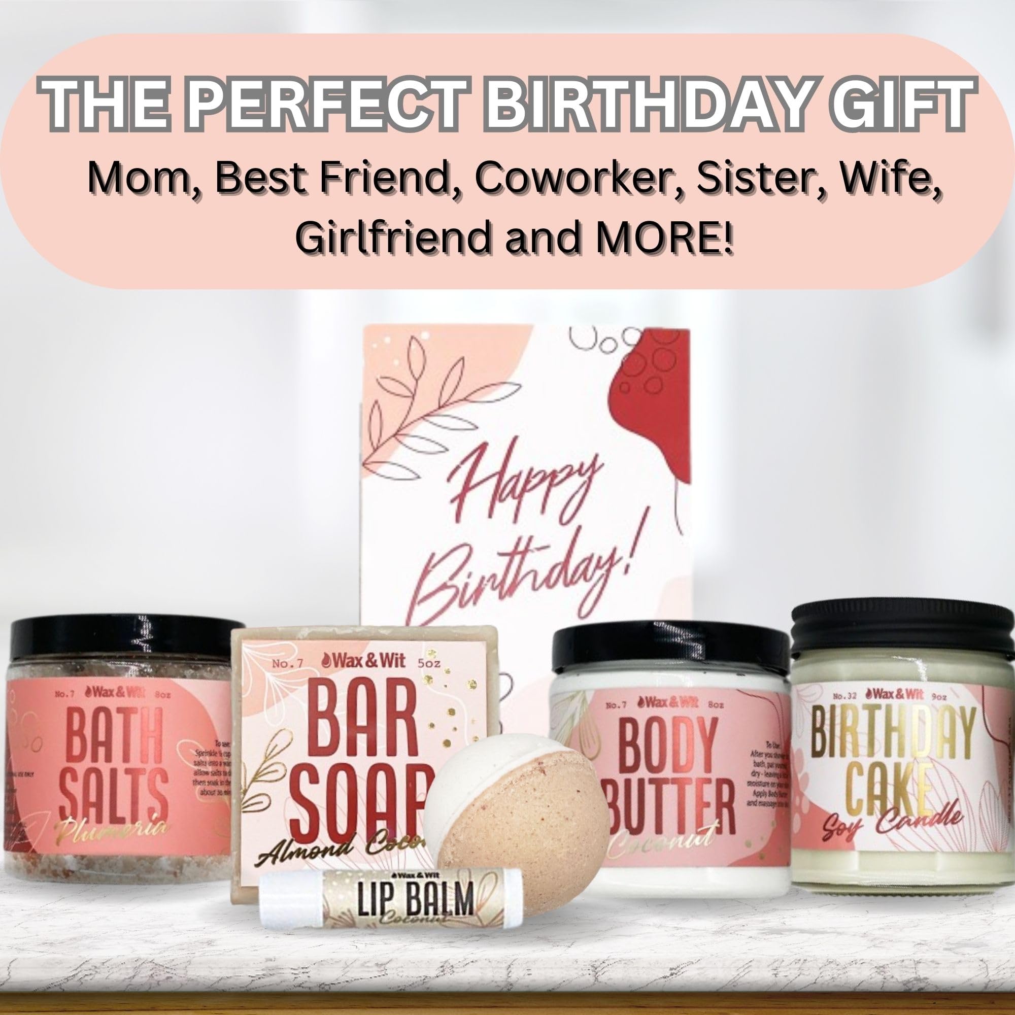 Best Friend Birthday Gifts for Women - Unique 7-Piece Gift Set for Sister & Friends | Thoughtful Birthday Gift Basket & Present Ideas | Perfect for Birthdays, Anniversaries & Special Occasions