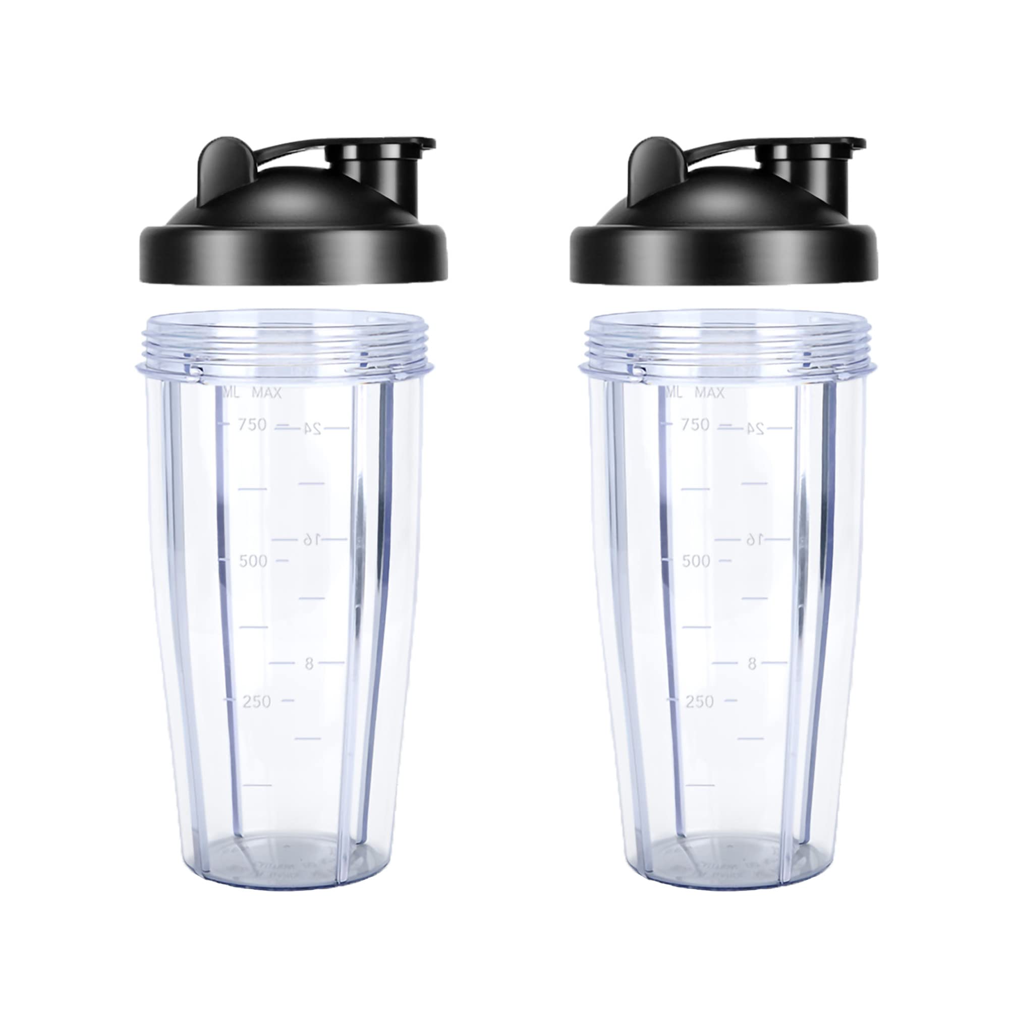 iCucina 28 Oz Blender Cup Replacement with To-Go Lids - BPA Free Protein Shake & Smoothie Cups (Pack of 2) - Perfect for Gym, Workout & Meal Prep On The Go