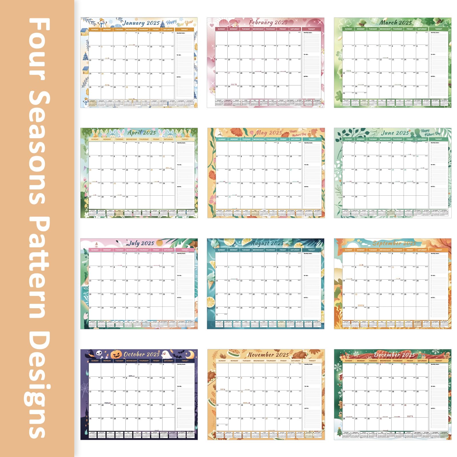 Ospelelf 2025-2026 Large Monthly Desk Calendar - 22