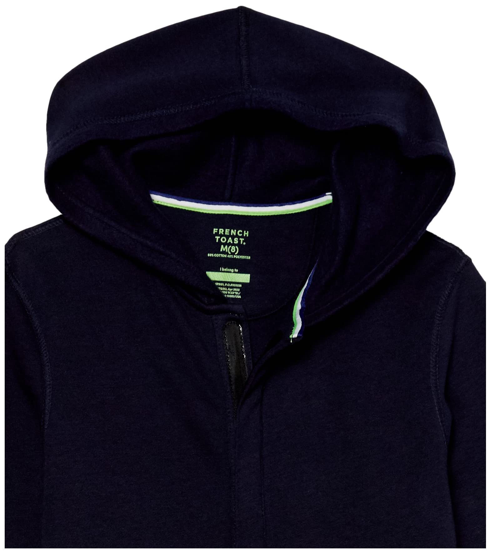French Toast Kids' Adaptive Long Sleeve Fleece Hoodie with Flat Seams & Hidden Hook Loop Closure - Sensory Friendly Winter Wear for Special Needs Children
