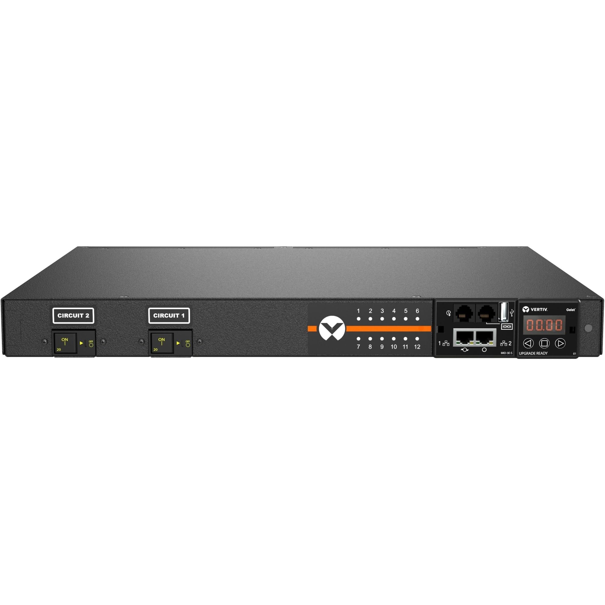 Vertiv Geist Switched Rack PDU - 1U Horizontal Power Distribution Unit | 30A 240V | L6-30P Plug | 12 C13/C19 Outlets | Upgradeable Network Power Strip for Server Racks, Data Centers & IT Equipment | Perfect for Data Center Power Management & Network Cabinet Setup