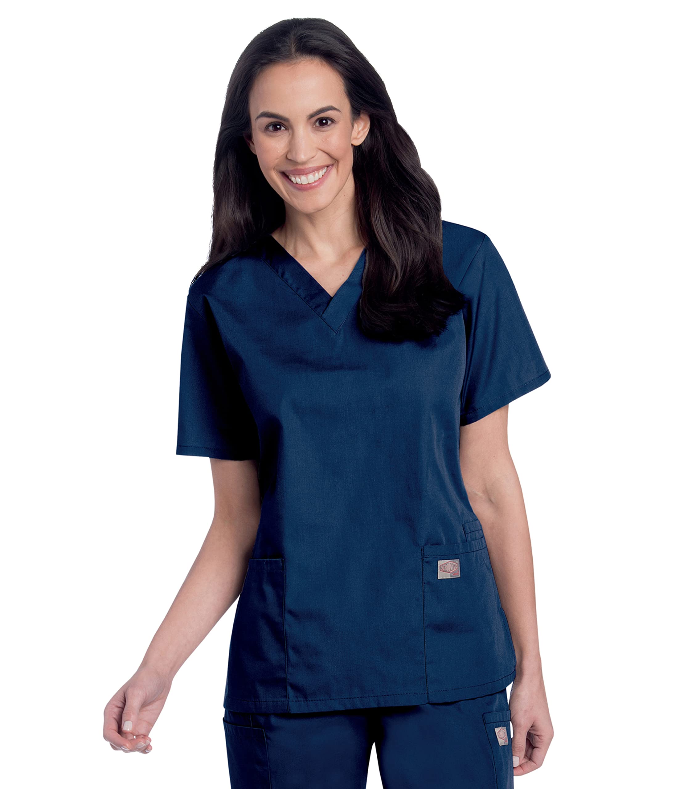 Landau Scrub Zone Relaxed Fit 2-Pocket V-Neck Scrub Top for Women 70221 - Comfortable Medical Uniform for Nurses & Healthcare Professionals - Perfect for Hospitals, Clinics & Long Shifts