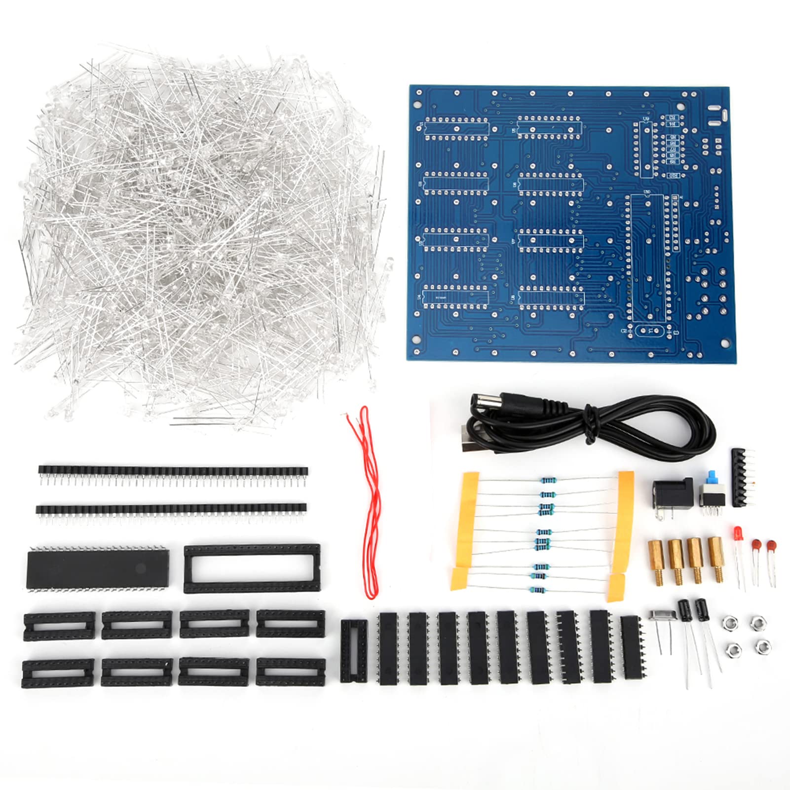 3D LED Cube DIY Kit - Electronic Assembly Project for Beginners & Enthusiasts | Creative STEM Gift for Teens & Adults | Home Decoration & Tech Hobby