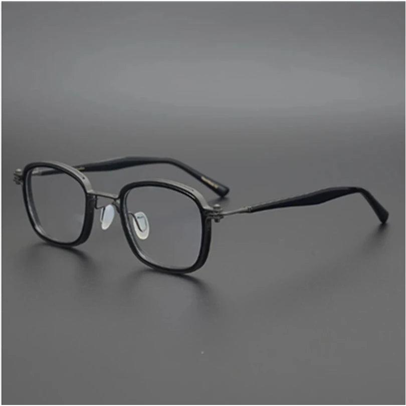 Stylish Aimee Unisex Full Rim Square Titanium Acetate Eyeglasses Frame 14622 - Perfect for Work, Reading & Fashion Accessories