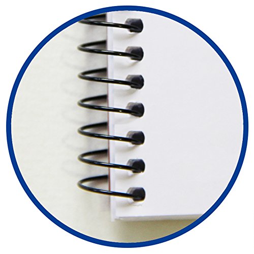 Enri Status – Pack of 5 Spiral Bound Notebooks with Micro-Perforated Pages & Hard Cover, A4 Size for School, Office & Journaling