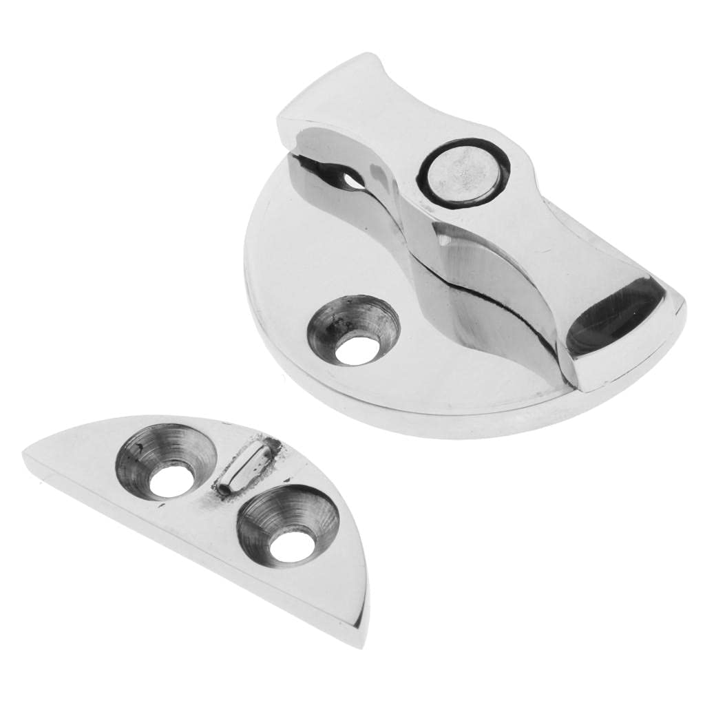 316 Stainless Steel Marine Twist Lock Round Door Latch - 45mm Silver Boat & Cabinet Door Catch for Marine, RV, and Outdoor Use