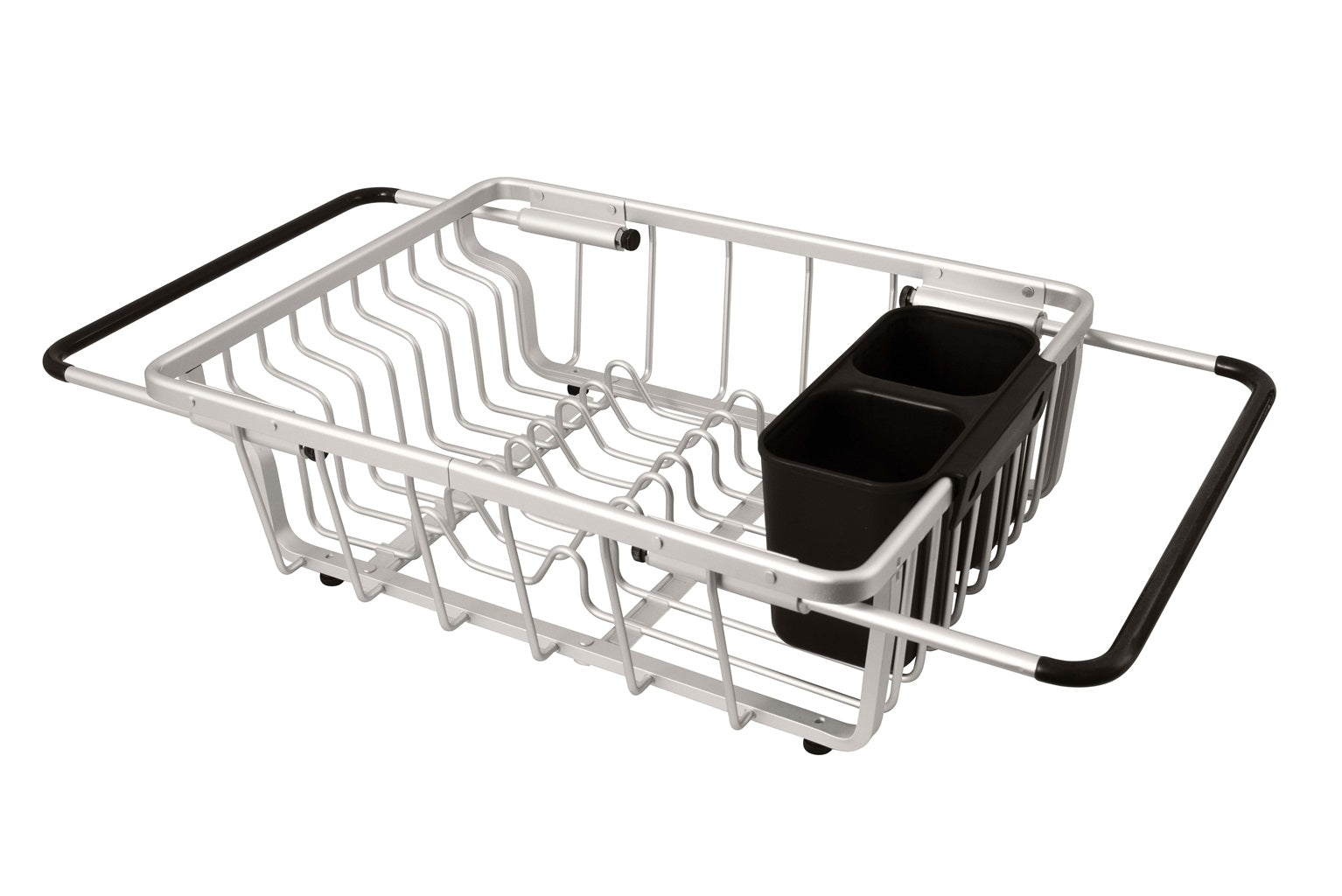 Avanti Expandable Stainless Steel Dish Rack for Kitchen Sink - Space Saving Drying Rack with Drain Board - Perfect for Small Kitchens, Apartments & RVs