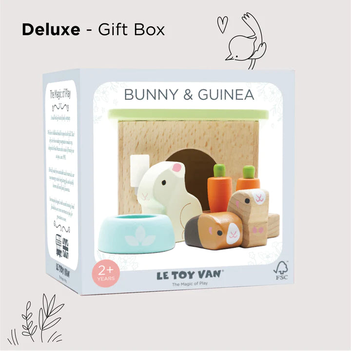 Premium Bunny & Guinea Pig Pet Care Set - Soft Bedding, Food Bowls & Chew Toys for Small Pets - Perfect for Cages, Playpens & Indoor Use
