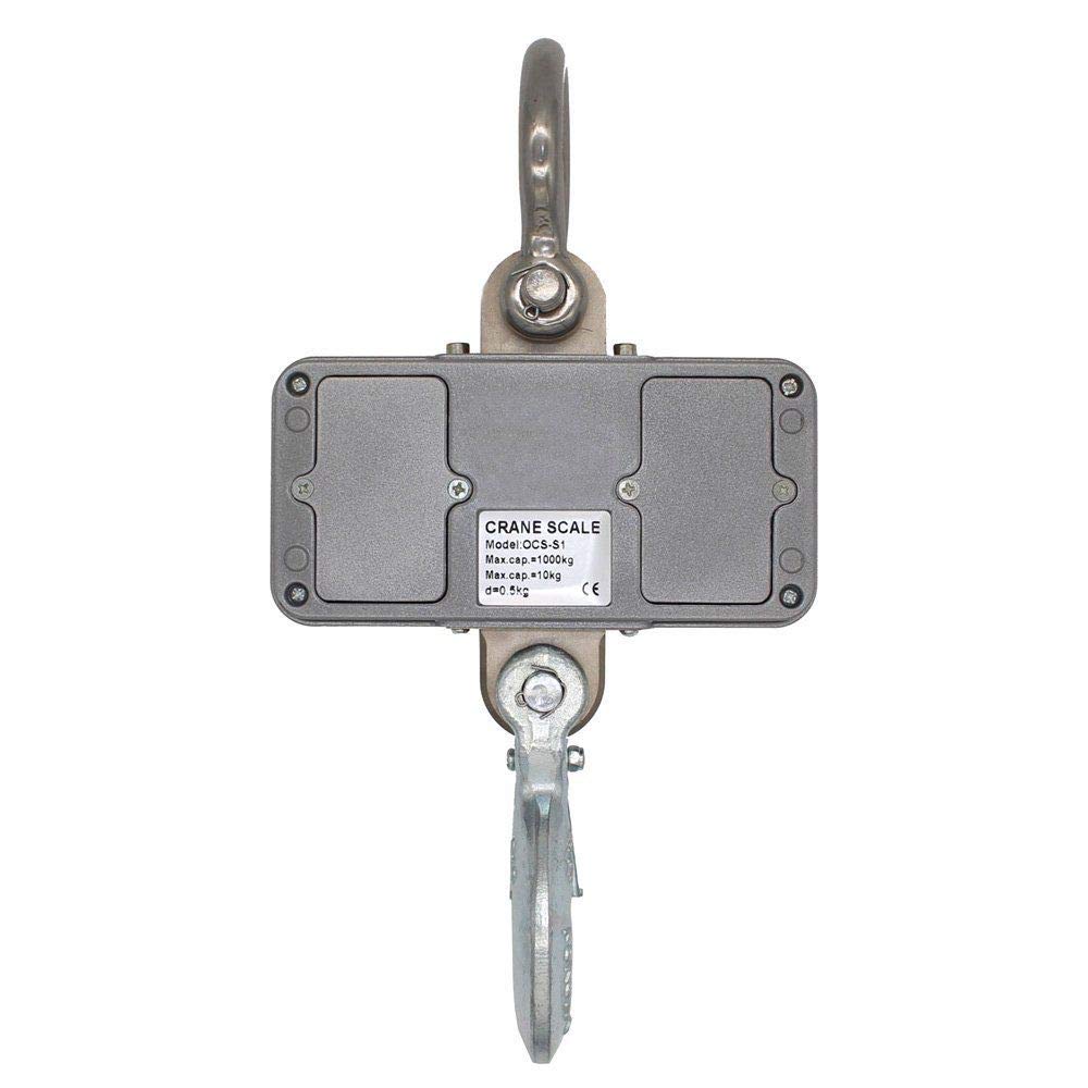 1T Smart Aluminum Digital Crane Scale - Heavy Duty Hanging Scale 1000KG/2000LBS - Perfect for Warehouses, Construction Sites & Industrial Weighing