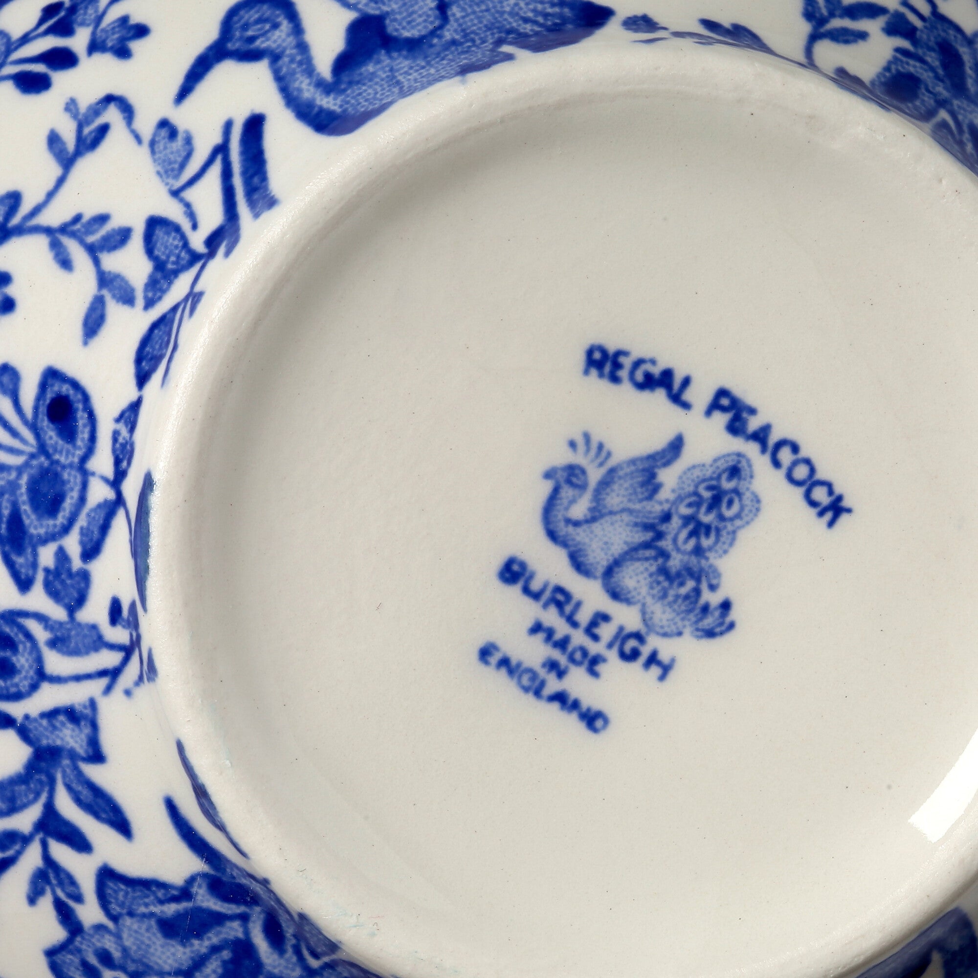 Burleigh Blue Regal Peacock Dinnerware Set - Elegant English Bone China Plates & Bowls - Perfect for Formal Dining, Tea Parties & Special Occasions