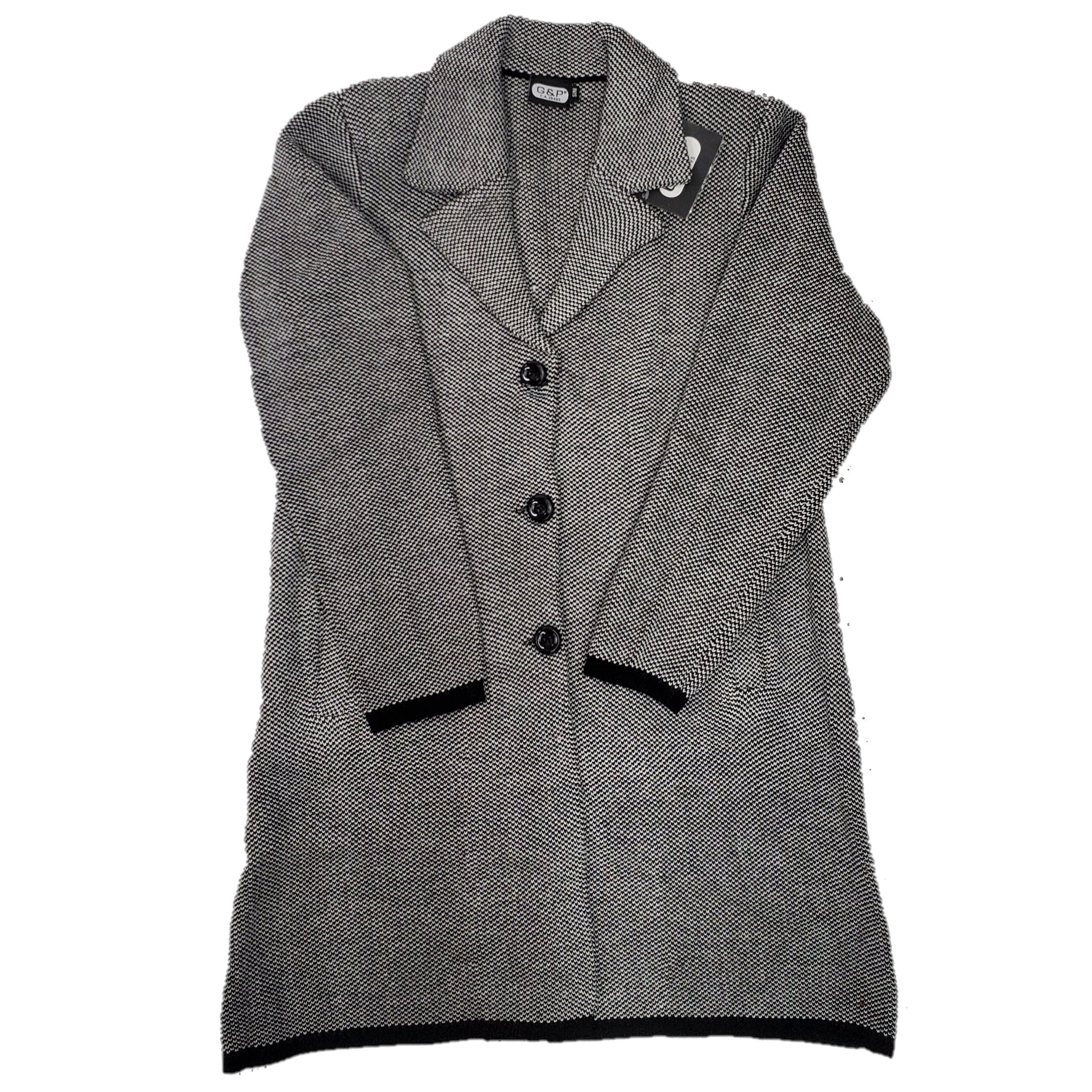 Women's Fashion Knitted Designer Coat - Stylish Winter Outerwear for Casual Wear & Office Outfits