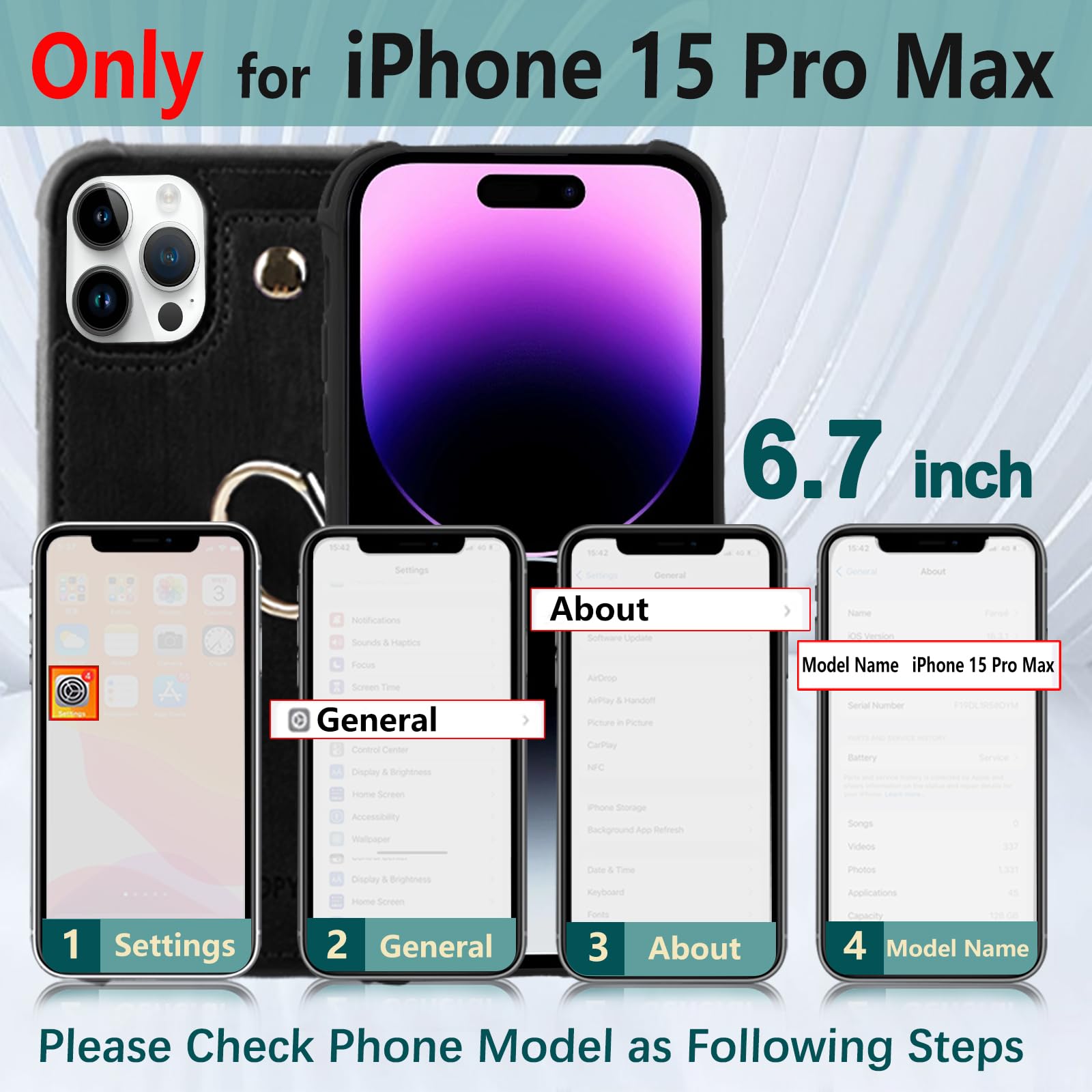 Premium Leather iPhone 15 Pro Max Wallet Case (6.7