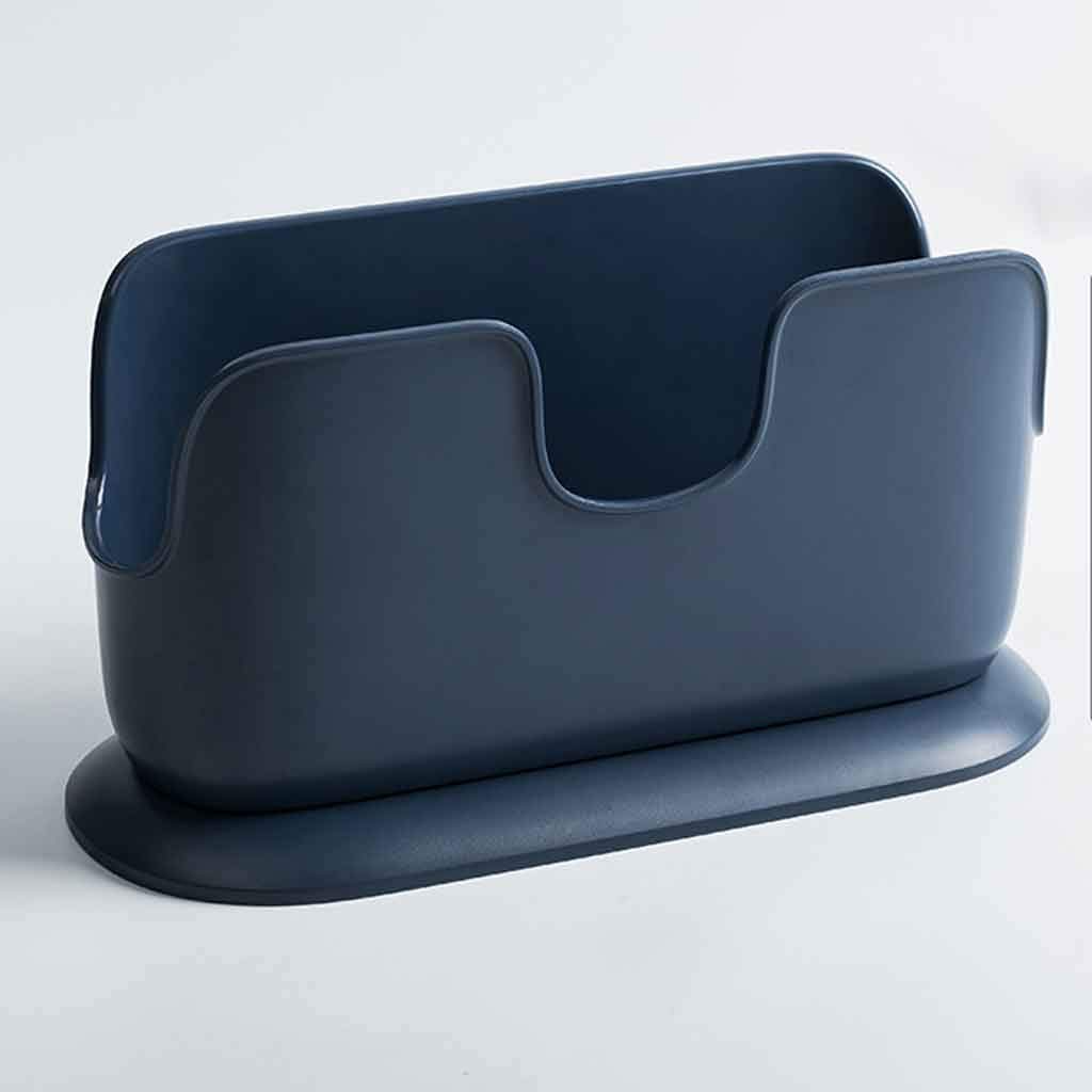 Plastic Kitchen Organizer - Pot Lid Rack, Spoon Holder & Pan Cover Stand | Space-Saving Storage for Pots, Lids & Utensils | Durable Blue Kitchen Accessory for Organized Cooking & Dish Drying