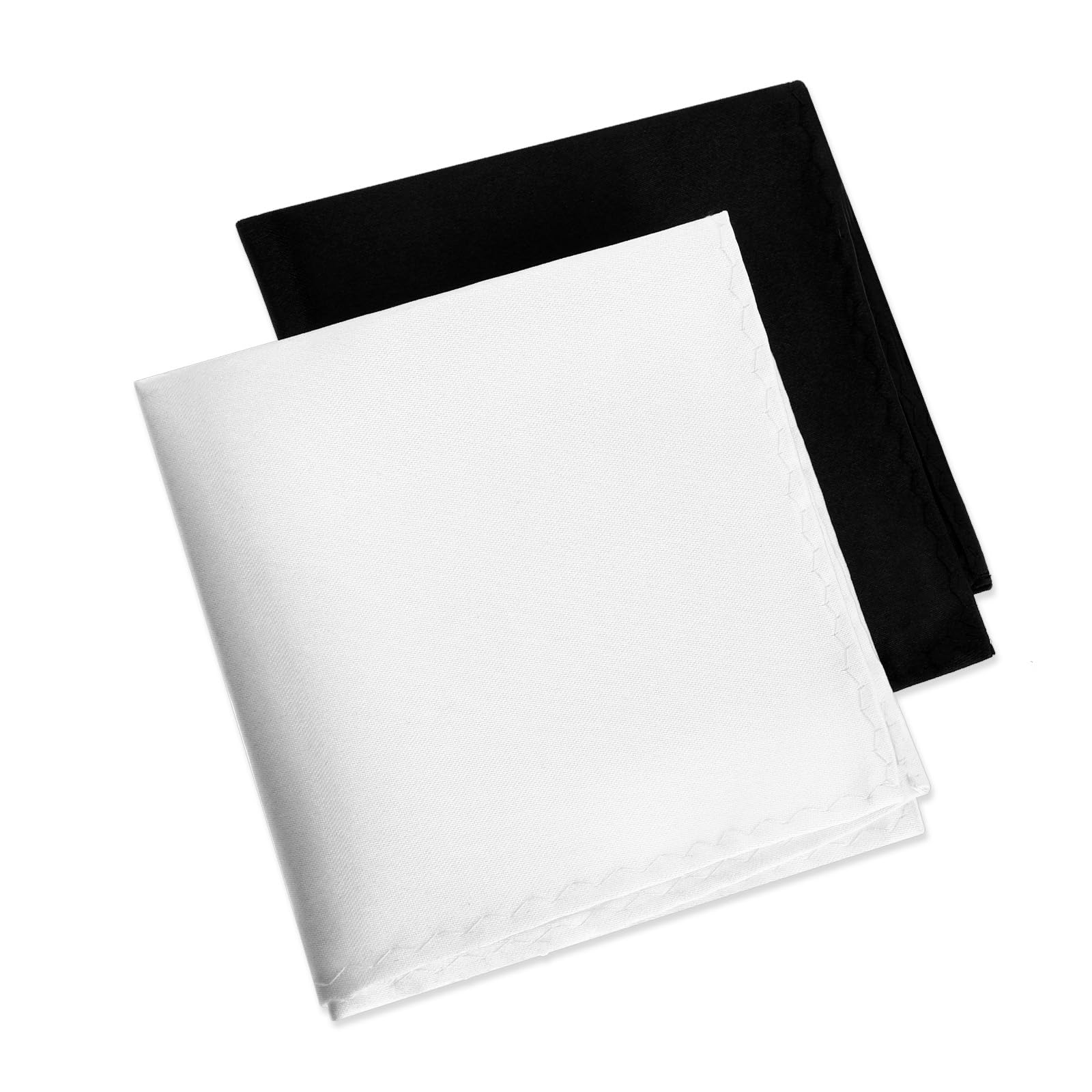 Premium Men's Satin Pocket Squares - 2-Piece Set of Solid Color Silk Handkerchiefs for Suits & Formal Wear | Wedding, Business, Cocktail Party Accessories