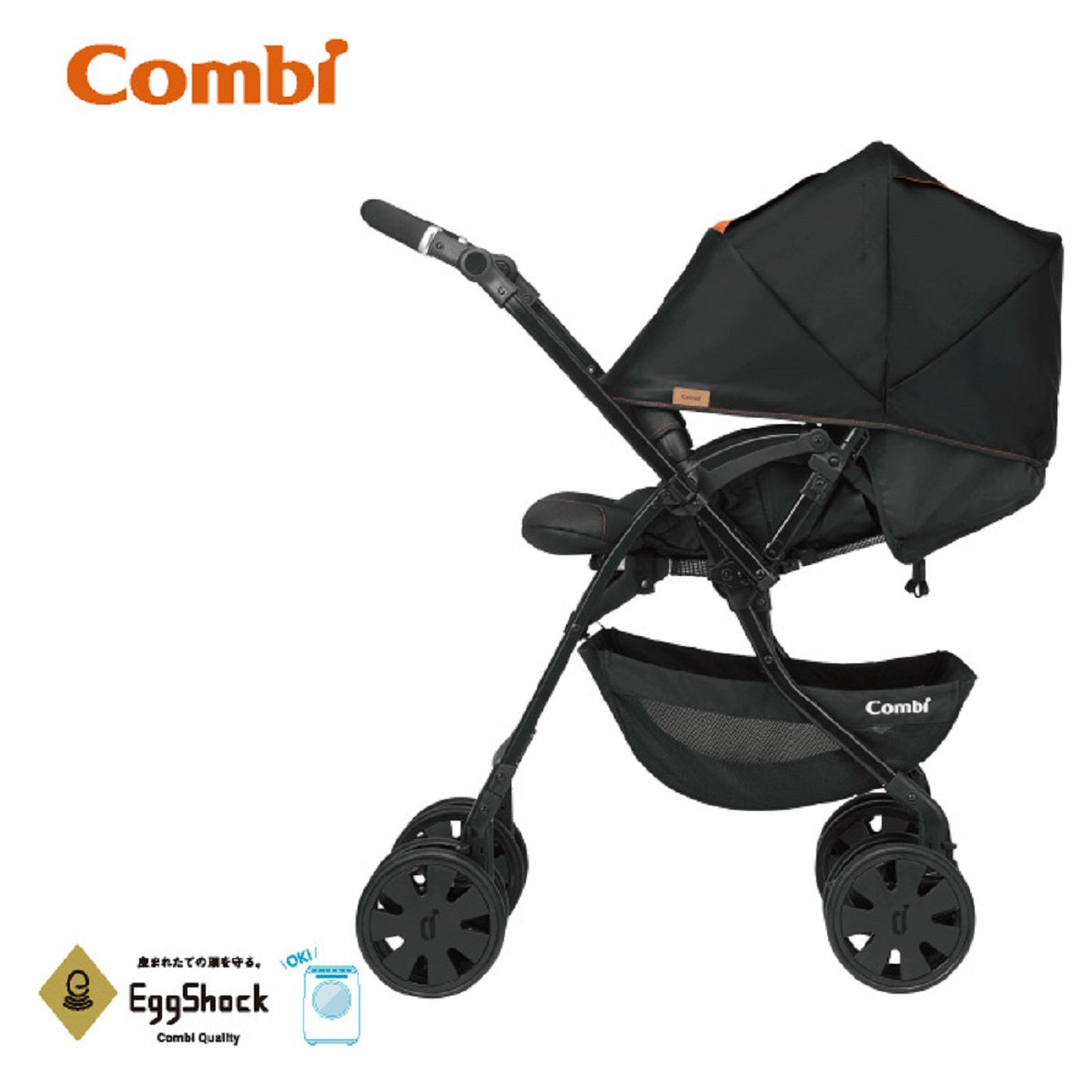 Combi CROSSGO 4CAS EG Lightweight Baby Stroller - Compact Foldable Travel System with Adjustable Canopy | Perfect for Newborns, Toddlers & Everyday Use in Parks, Shopping Malls & Air Travel