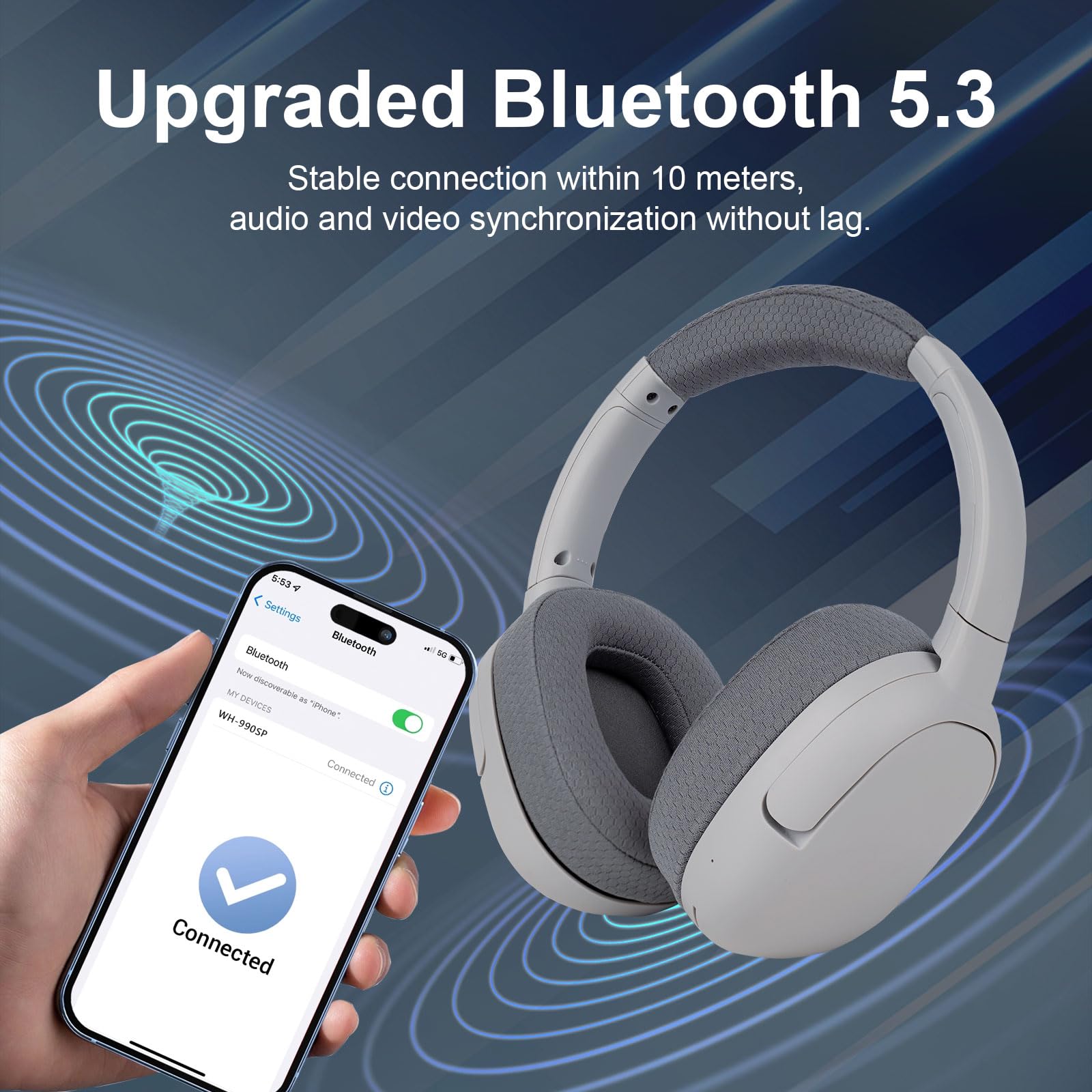 2 in 1 Bluetooth Speaker Headphones - 45H Playtime, HiFi Stereo Wireless Over Ear Headphones with Built-in Mic, FM Radio, SD/TF Card Slot, Lightweight Adjustable Design for Home, Travel, and Outdoor Activities - Perfect for Music Lovers, Gamers, and Phone Calls