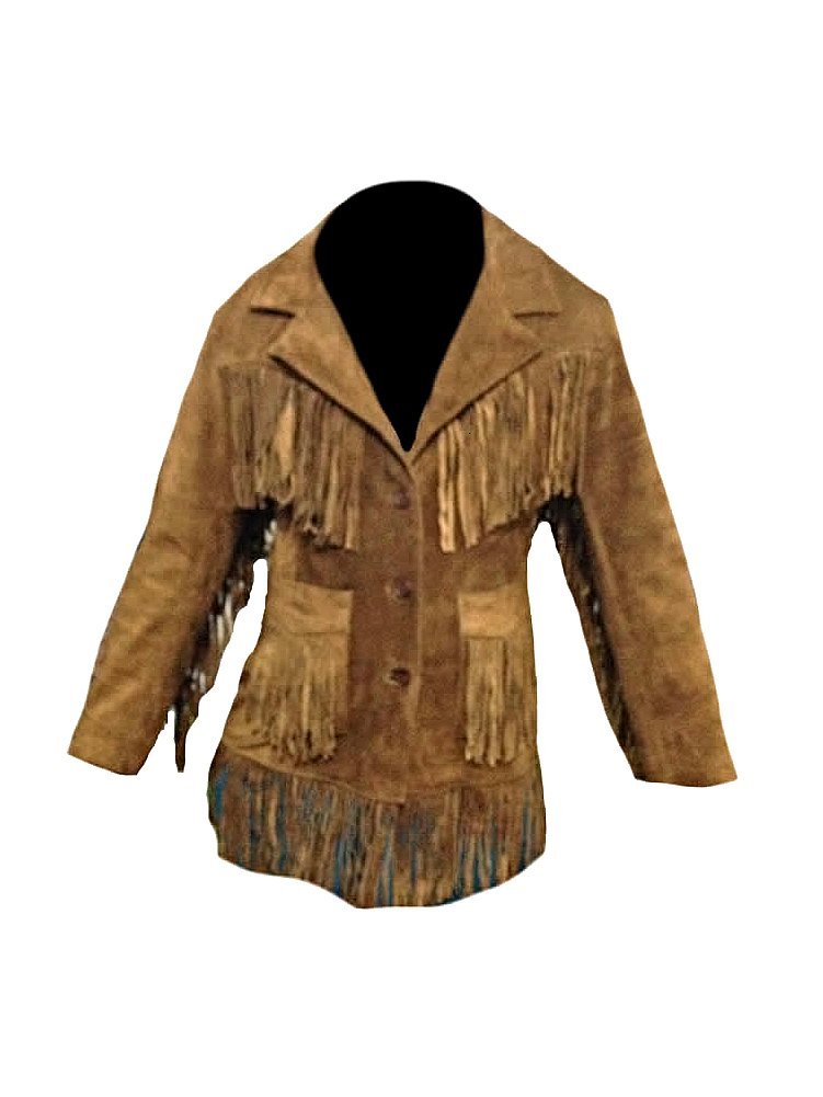 Classyak Women's Western Fringed Suede Leather Jacket - Vintage Cowgirl Style Jacket for Women - Perfect for Rodeo, Country Music Concerts & Western Fashion