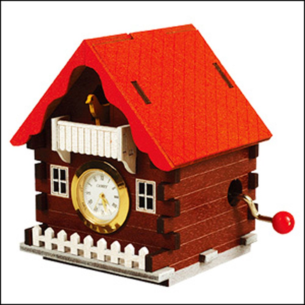 DIY Wooden Desktop Orgel Cuckoo House Model Kit - Handcrafted Music Box for Home Decor, Gift & Collectors | Perfect for Christmas Decorations, Music Lovers & Craft Enthusiasts