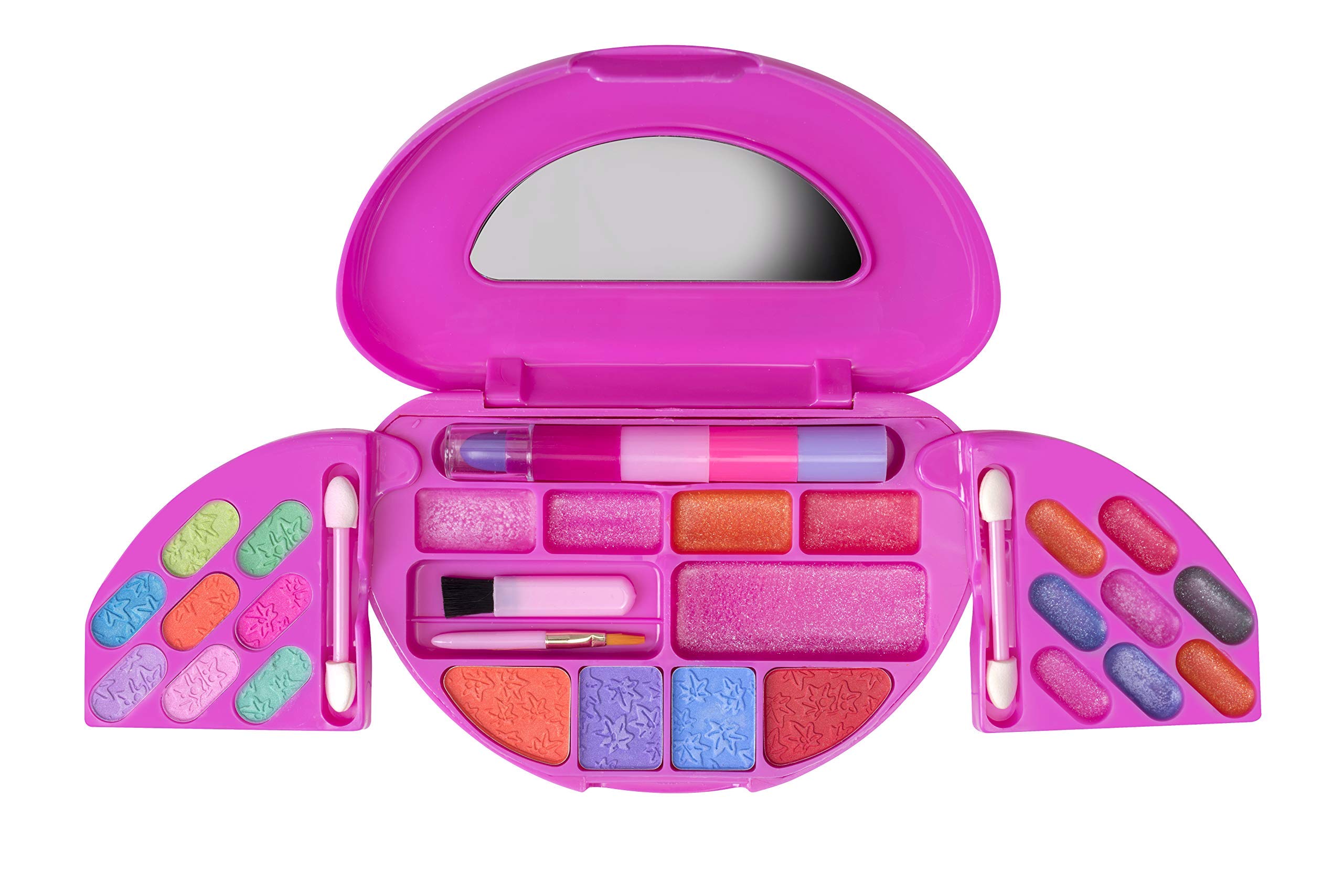 Playkidz My First Princess Makeup Chest - All-in-One Travel Cosmetic Set with Mirror for Girls | Washable, Non-Toxic & Safety Tested | Perfect for Pretend Play, Birthday Gifts & Travel