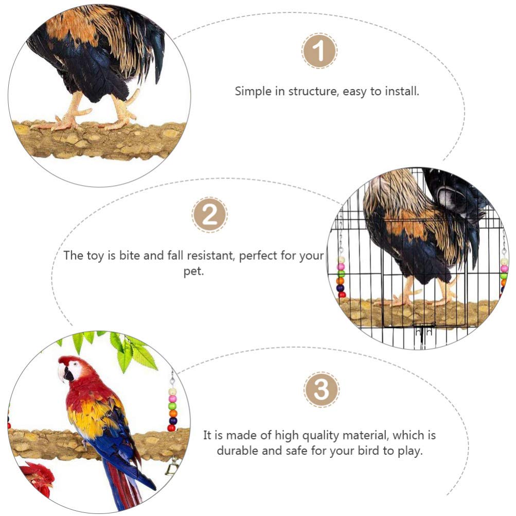 Balacoo Parrot Swing Toy - Chewable Bird Swing Stand for Parakeets, Cockatiels & Small Birds - Durable Indoor Pet Bird Toy for Biting & Play - Perfect for Birdcages & Aviaries - Great for Mental Stimulation & Exercise