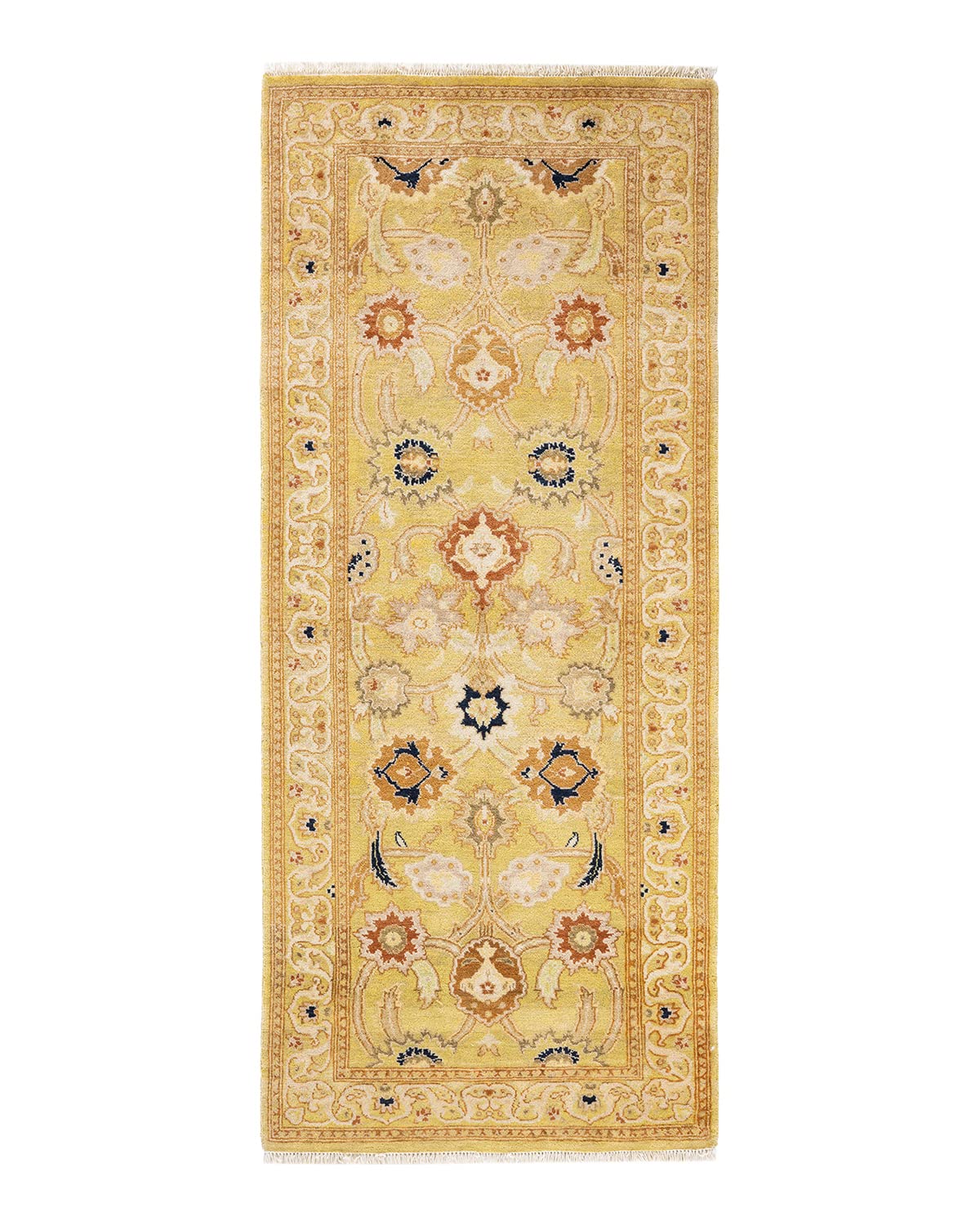 Handmade Wool Oriental Orange Runner Rug - Contemporary Eclectic Design for Living Room, Bedroom & Entryway Decor | Perfect for Hallways, Staircases & Boho Home Decor