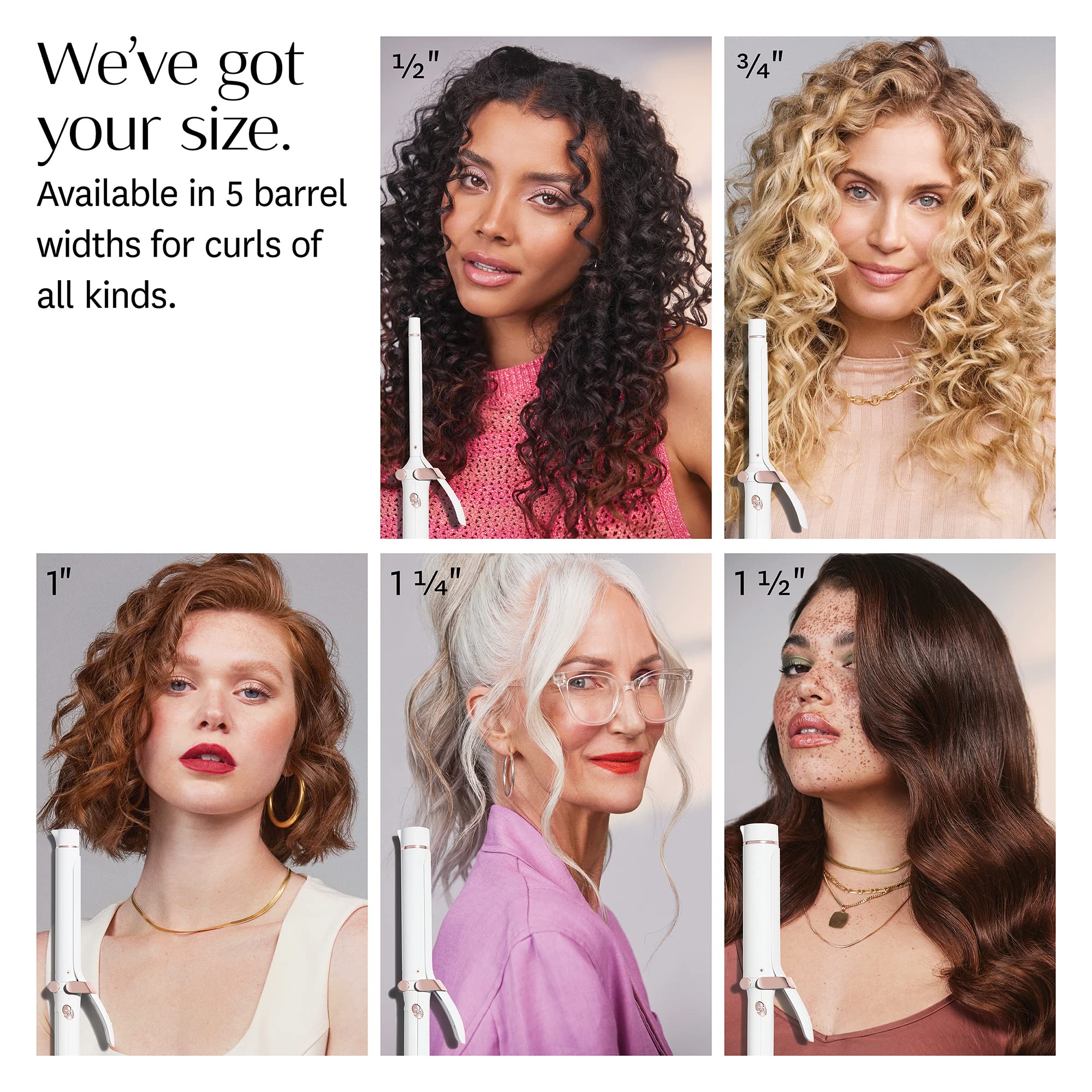 T3 SinglePass Curl Professional Ceramic Curling Iron - Adjustable Temperature Long Barrel Hair Wand for Shiny Smooth Curls & Waves - Perfect for Salon Styling, Home Use & Special Occasions