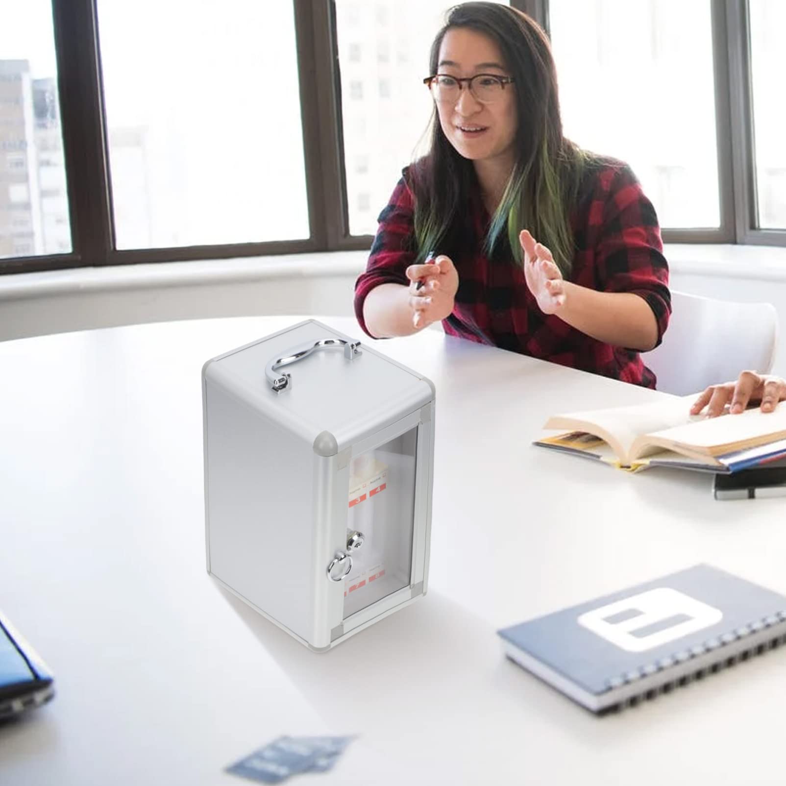 Zerodeko Self-Control Phone Lock Box with Auto Timer - Secure Cell Phone Storage Cabinet for Classroom, Office & Home - Ideal for Phones, Snacks & Focus Management