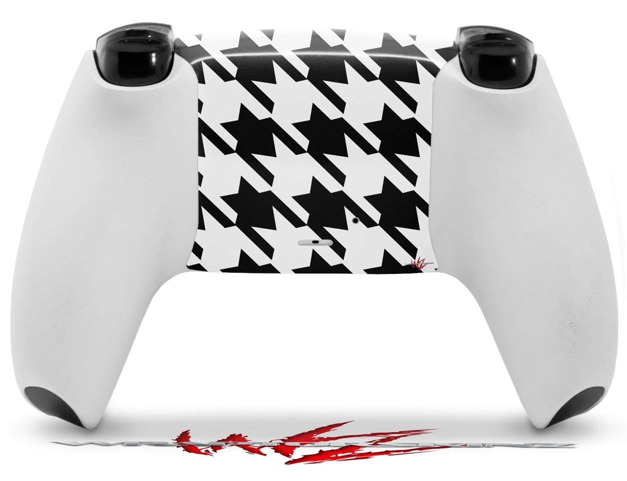PS5 DualSense Controller Skin Wrap - Houndstooth Black for Gaming Protection