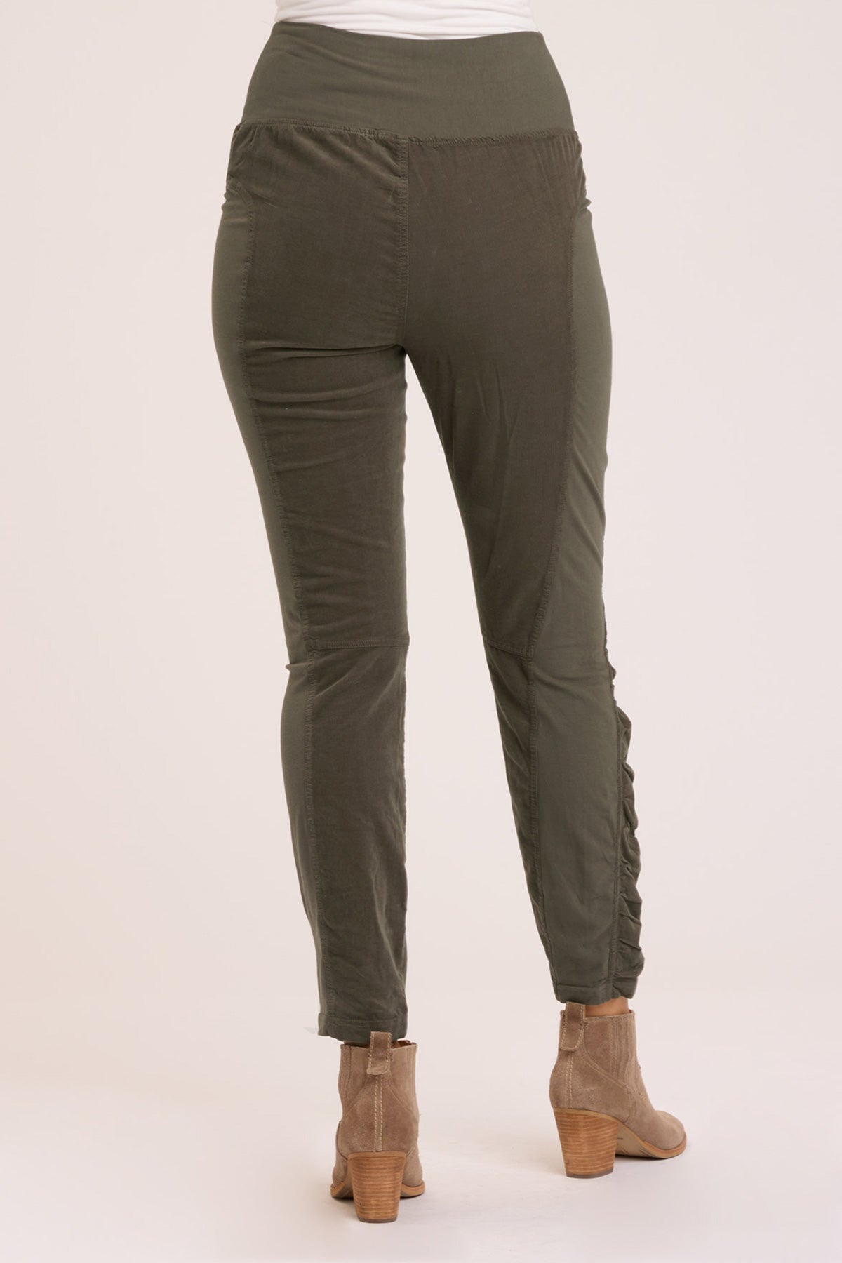 Women's High Waist Cord Penny Leggings - Stretchy & Comfortable Yoga Pants for Workout, Running, and Everyday Wear