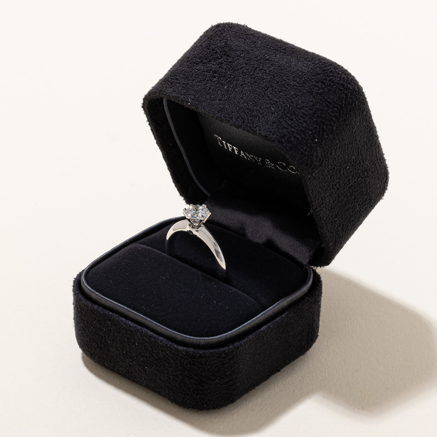 Tiffany & Co. The Tiffany Setting Platinum Engagement Ring | 0.77 Carat VS2 F Excellent Cut | Size 4.5 | Perfect for Proposals, Anniversaries & Special Occasions