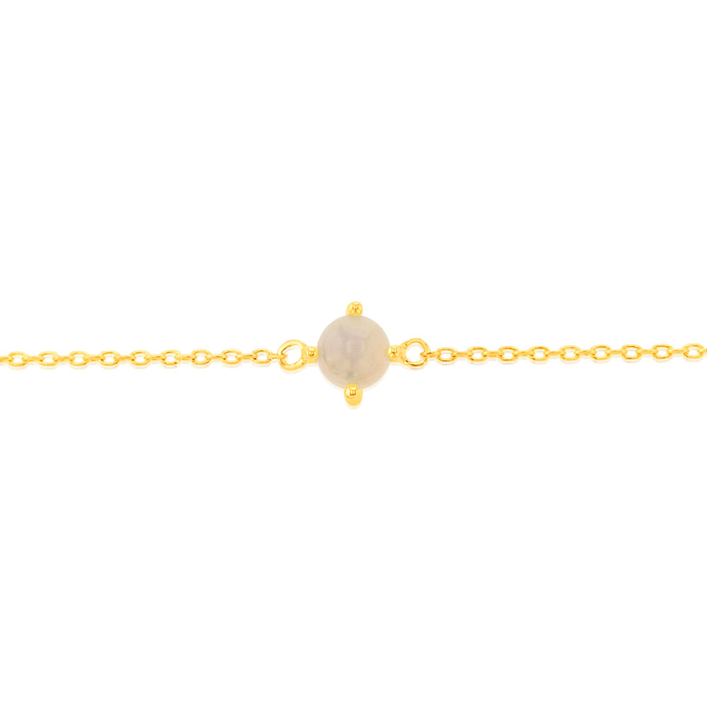 0.17 Carat Opal Adjustable Bracelet 17cm in 9ct Yellow Gold | Elegant Opal Jewelry for Women | Perfect for Weddings, Parties & Everyday Wear