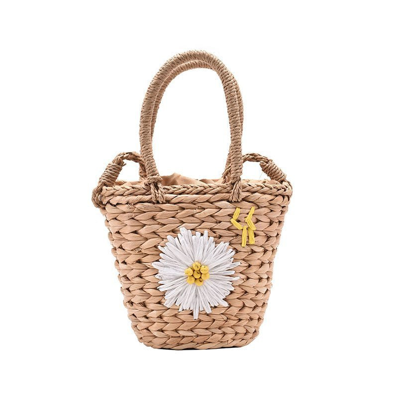 Handmade Small Daisy Straw Shoulder Bag for Women - Perfect for Beach, Picnic, and Summer Outfits