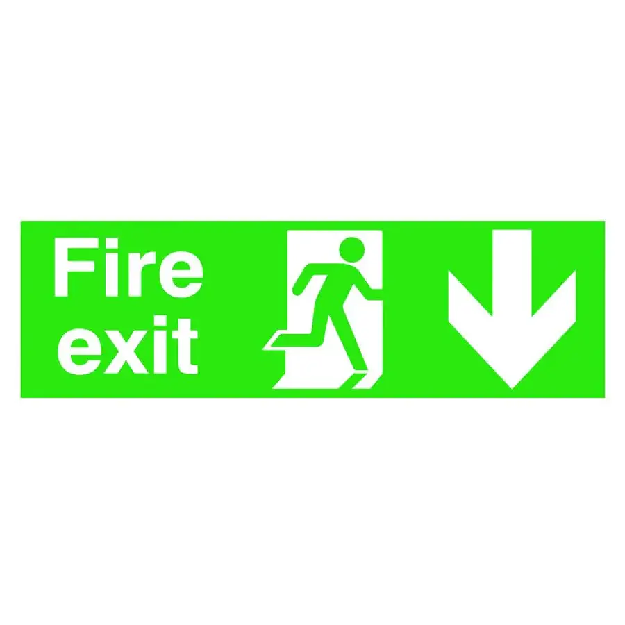 Fire Exit & Emergency Safety Signs - OSHA Compliant for Buildings, Offices & Public Spaces - Enhance Workplace & Public Safety
