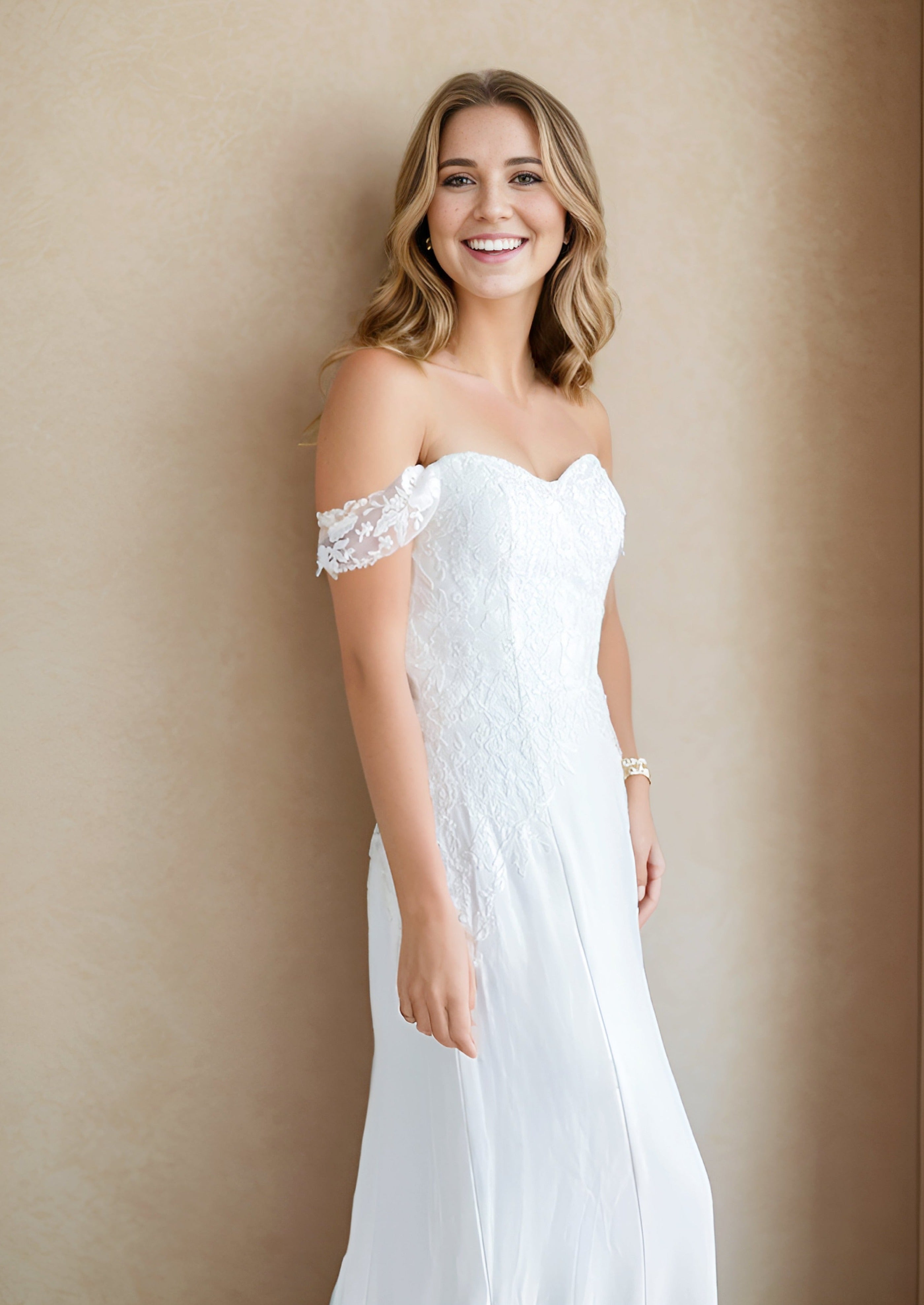 Anomalie Long Lace Vintage Wedding Dress - Stefanie Style | Perfect for Boho, Beach & Garden Weddings